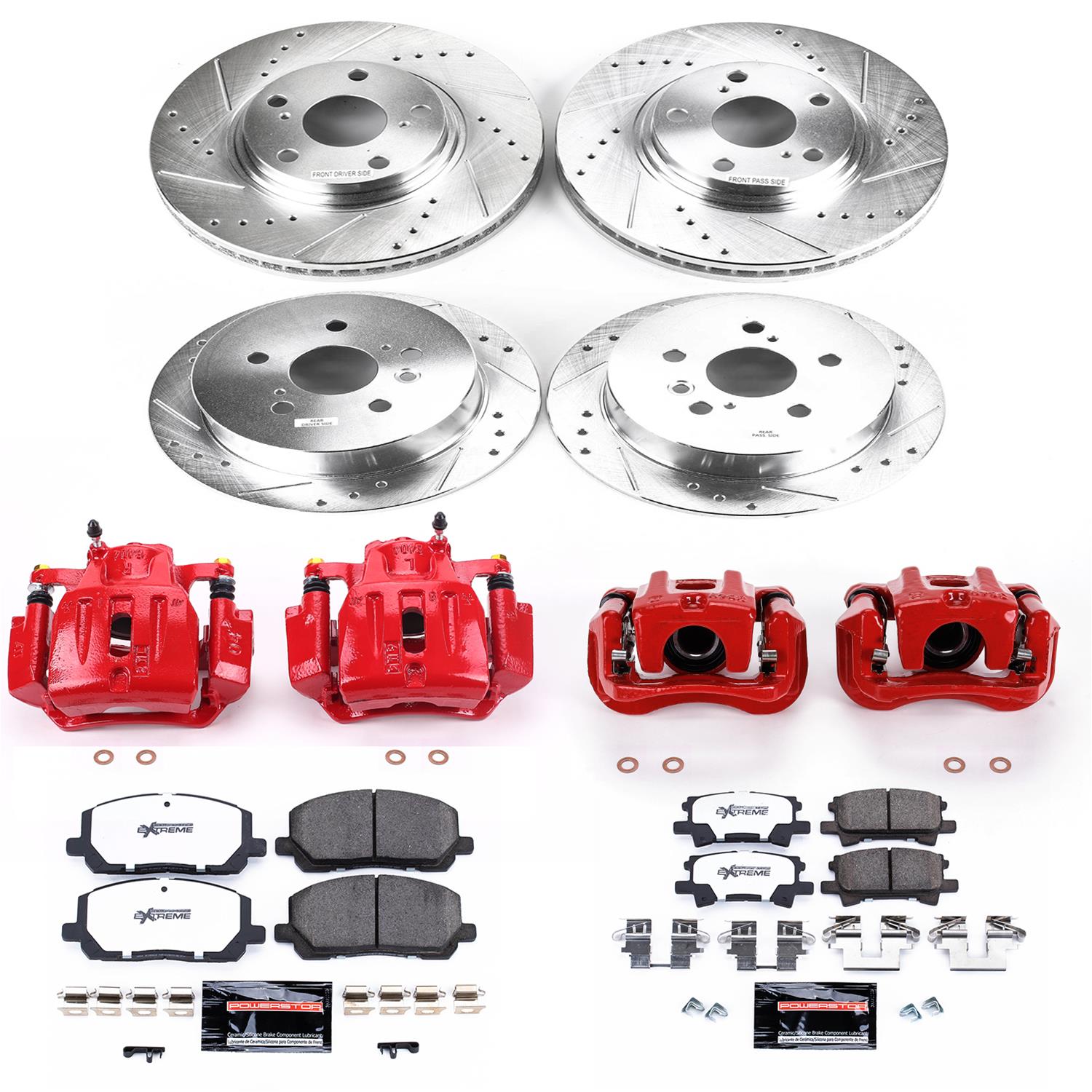 Power Stop 04-07 Toyota Highlander Front & Rear Z36 Truck & Tow Brake Kit w/Calipers (1x psbKC1137-36, 1x psbKC5333-36) thumbnail 6