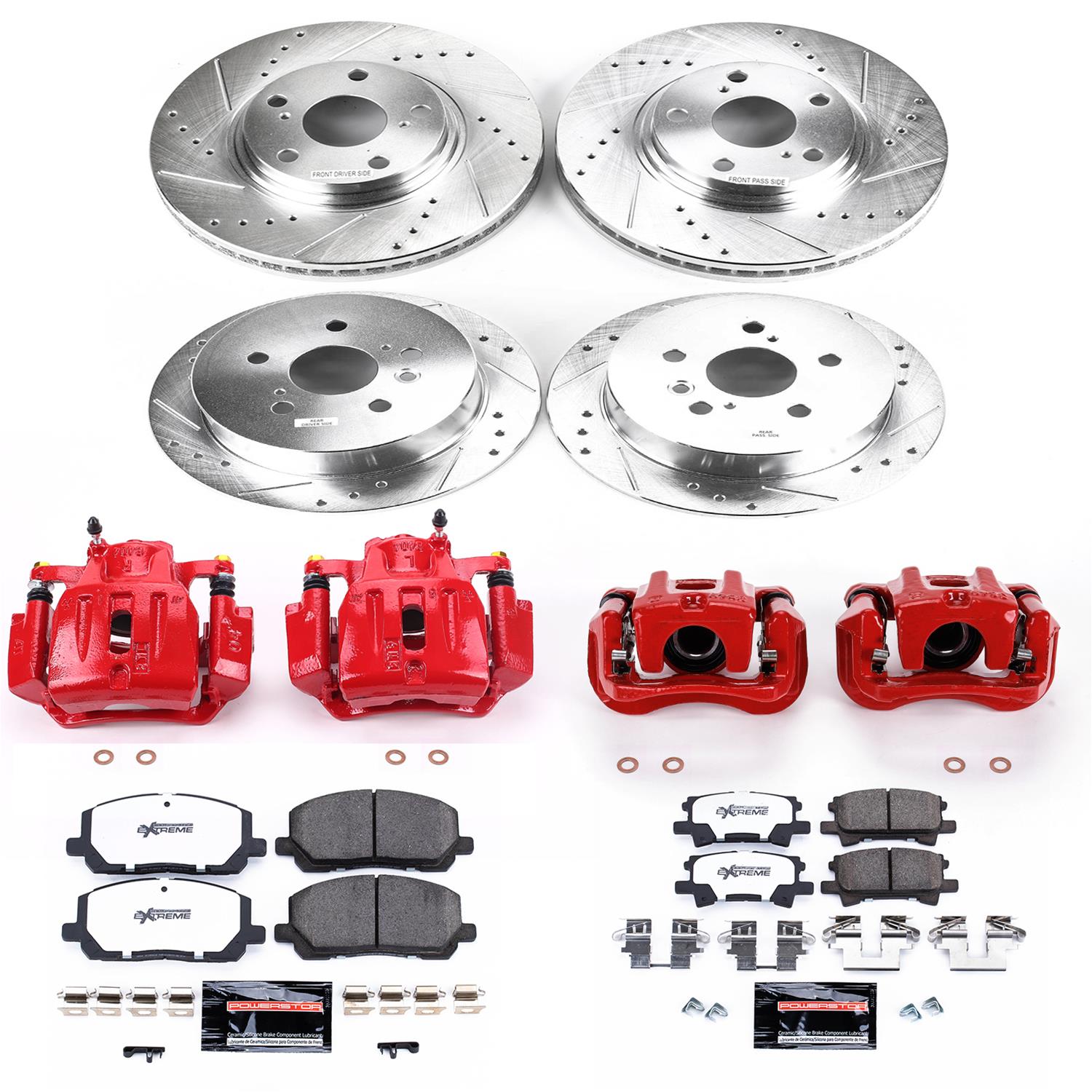 Power Stop 04-07 Toyota Highlander Front & Rear Z23 Evolution Sport Brake Kit w/Calipers (1x psbS2904, 1x psbK1137, 1x psbK5333, 1x psbS2664) thumbnail 4
