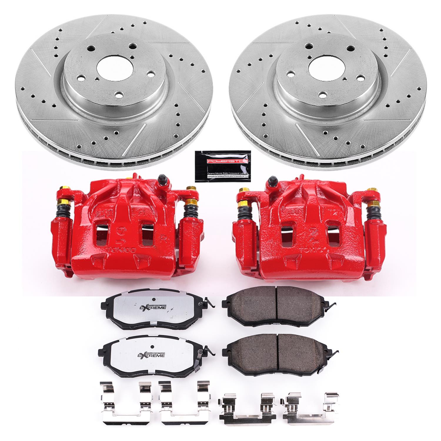 PowerStop Z26 Street Warrior Front & Rear Brake Kit | Subaru Impreza (08-14) (KC4490-26)