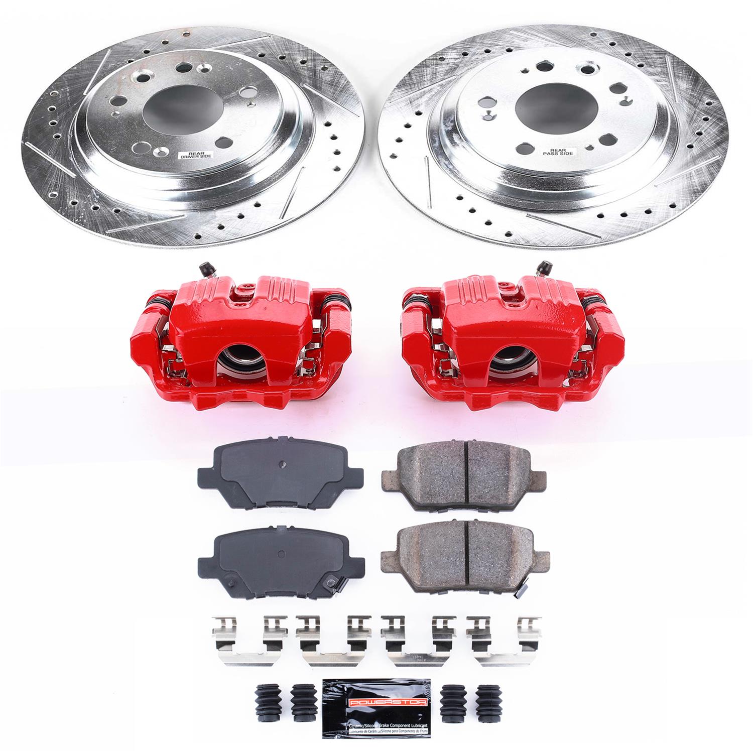 Power Stop 05-12 Acura RL Rear Z23 Evolution Sport Brake Kit w/Calipers (1x psbK4605, 1x psbS3190) thumbnail 2