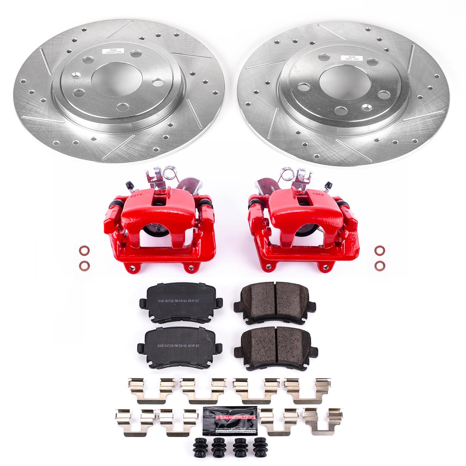 Power Stop 05-09 Audi A4 Rear Z23 Evolution Sport Brake Kit w/Calipers (1x psbS3414, 1x psbK4624) thumbnail 7