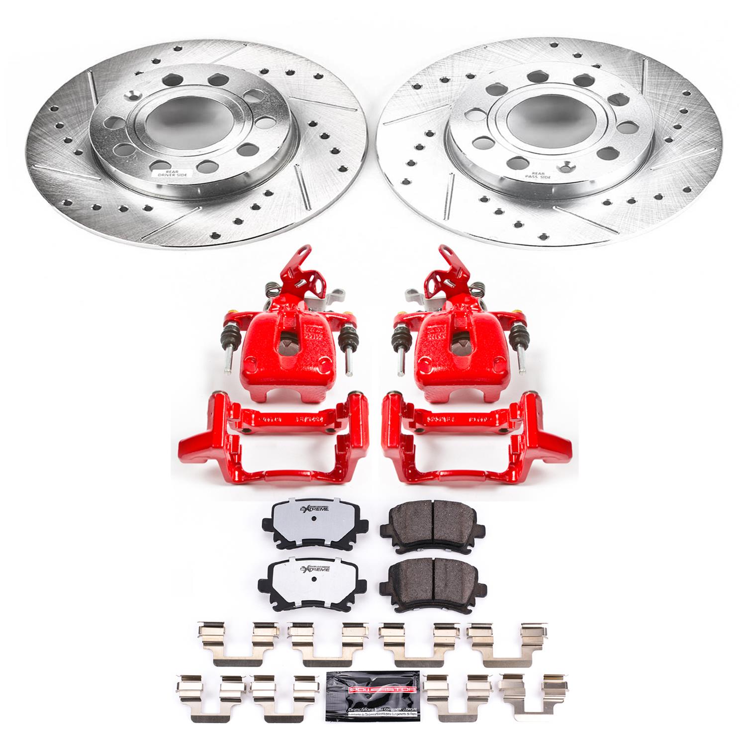 Power Stop KC4627A-26 Power Stop Z26 Street Warrior Brake Upgrade Kits with  Calipers | Summit Racing