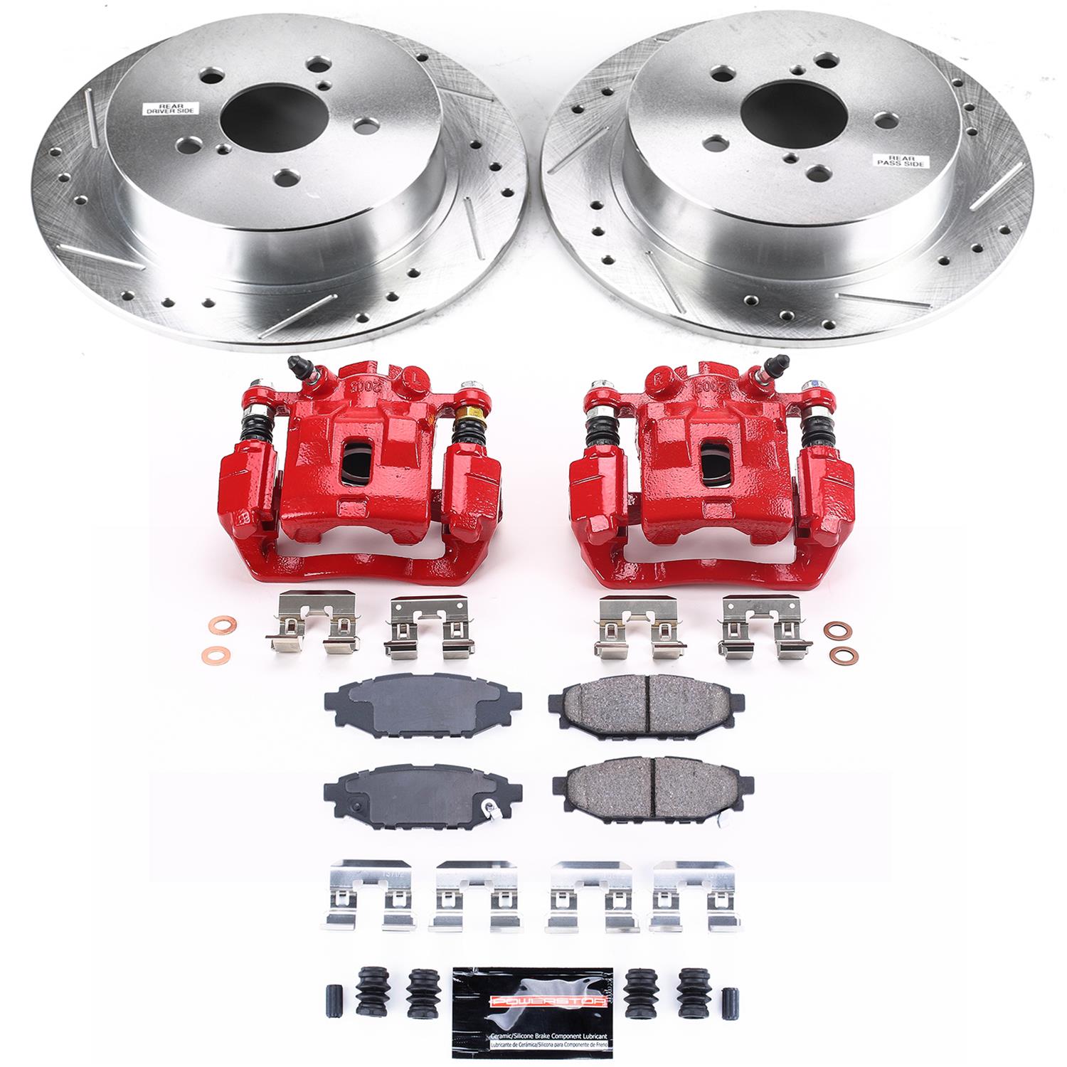 Power Stop 2005 Subaru Legacy Rear Z23 Evolution Sport Brake Kit w/Calipers (1x psbK4632, 1x psbS3216) thumbnail 2