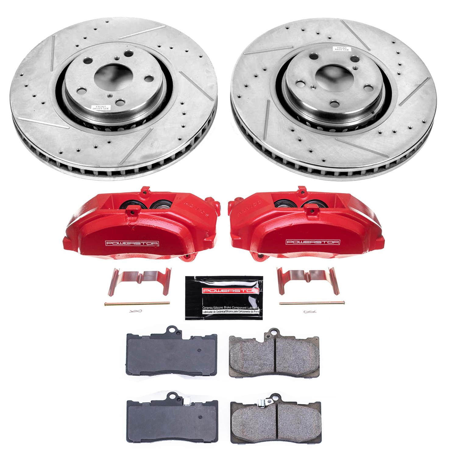 Power Stop 07-11 Lexus GS350 Front Z23 Evolution Sport Brake Kit w/Calipers (1x psbS3336, 1x psbK4634) thumbnail 8
