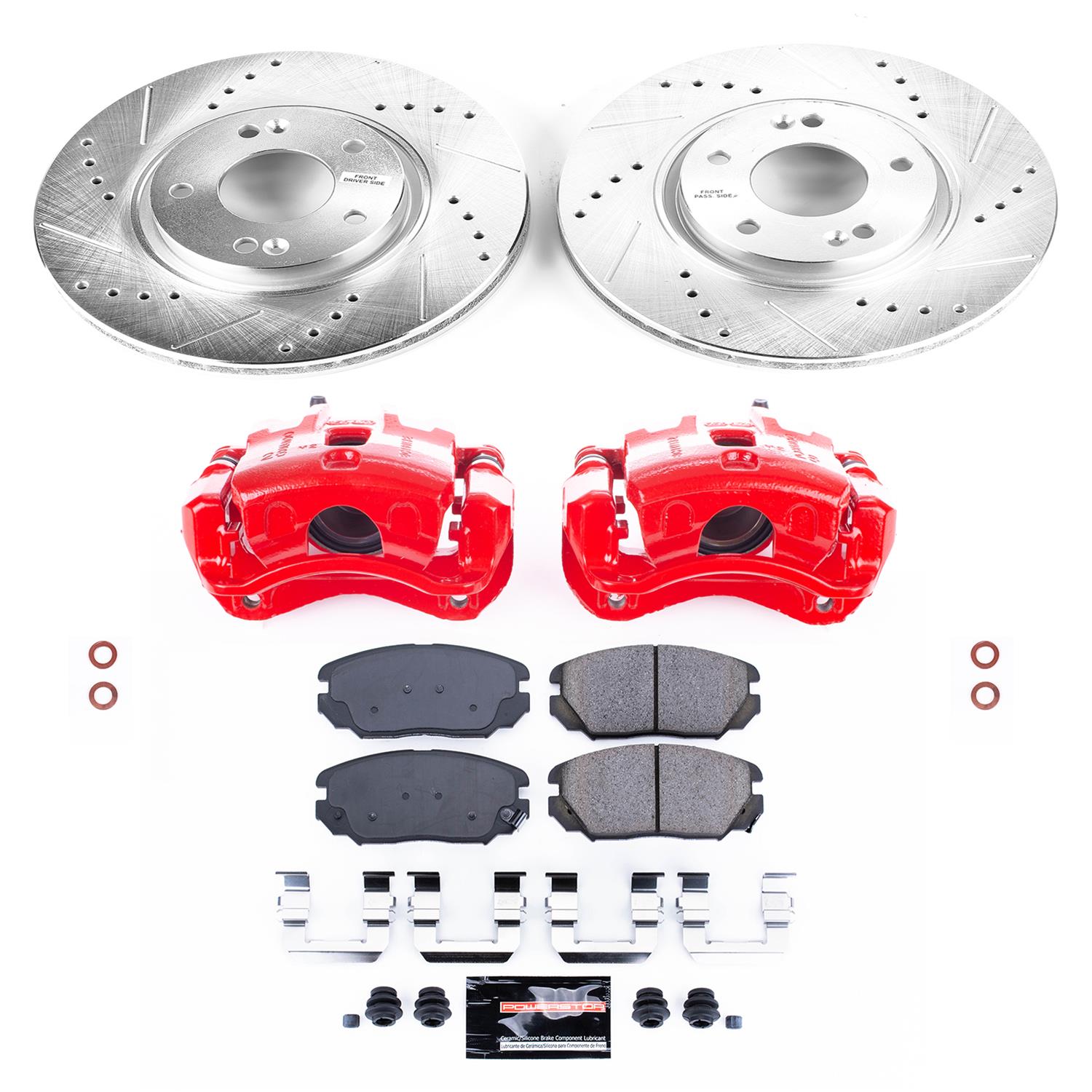 Power Stop 06-10 Hyundai Sonata Front Z23 Evolution Sport Brake Kit w/Calipers (1x psbS3096, 1x psbK4647) thumbnail 2