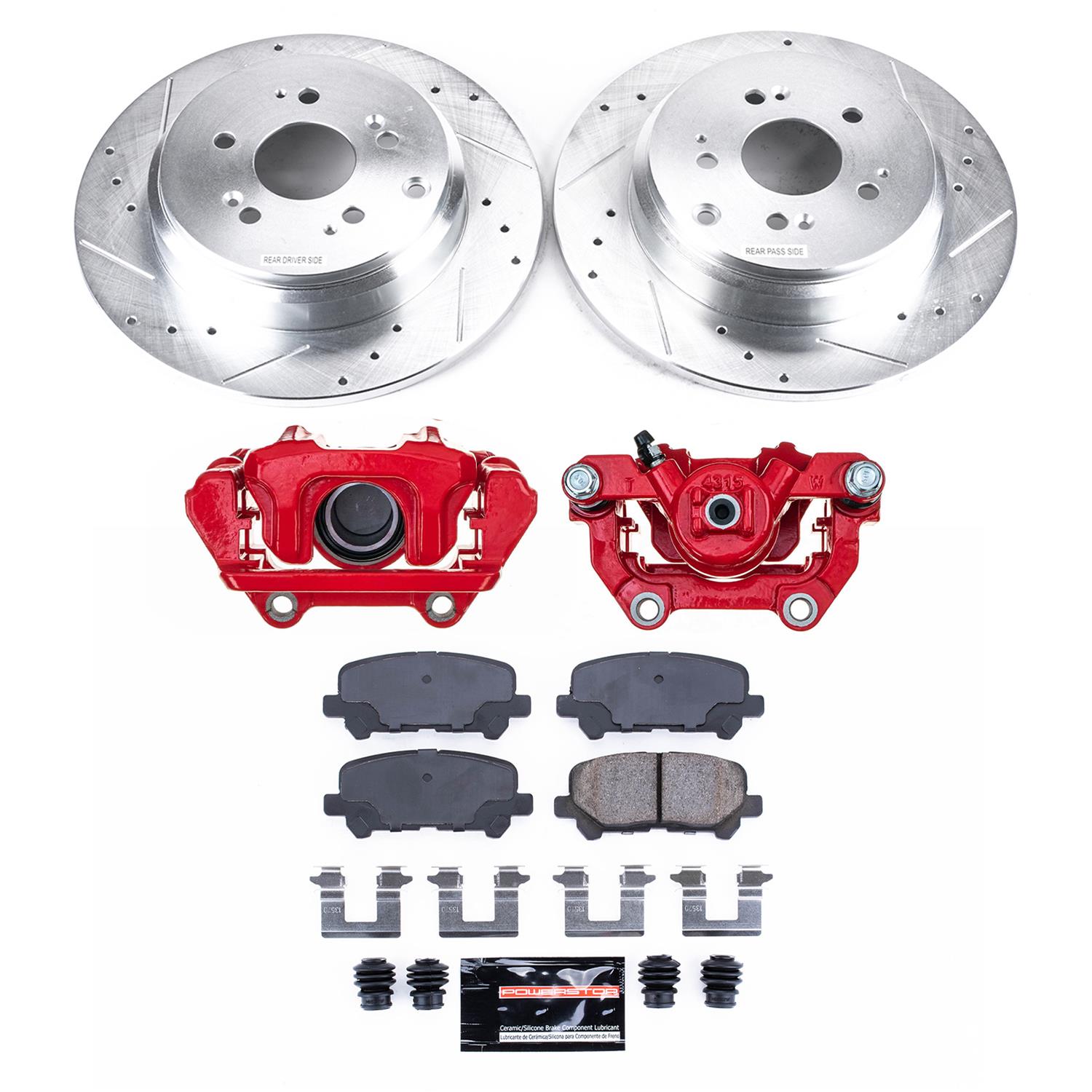 Power Stop 07-13 Acura MDX Rear Z23 Evolution Kit W/Cals (1x psbK4685, 1x psbS3238) thumbnail 2