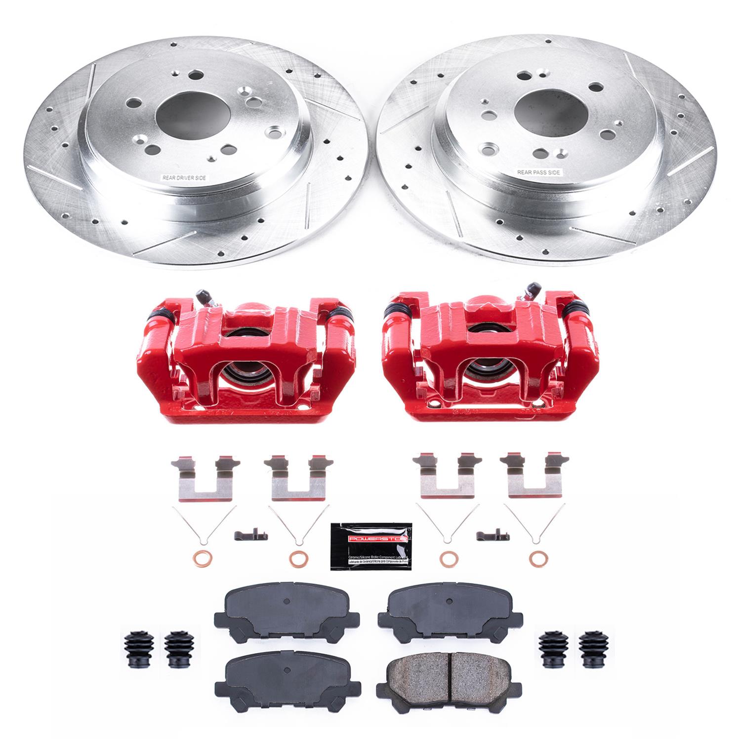 Power Stop 09-11 Honda Pilot Rear Z23 Evolution Sport Brake Kit w/Calipers (1x psbK4685, 1x psbS3824) thumbnail 2