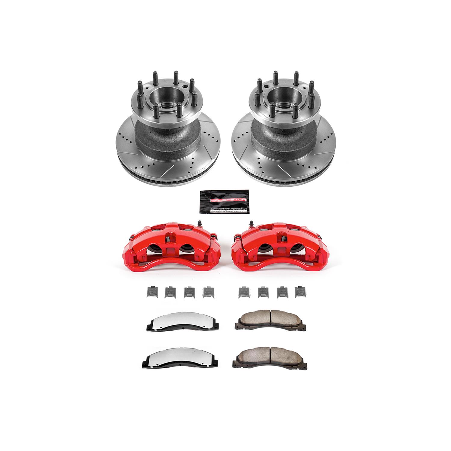 Power Stop 08-19 Ford E-350 Super Duty Front Z36 Truck & Tow Kit w/Cals (1x psbS5072, 1x psbZ36-1328, 1x psbAR82130XL, 1x psbAR82130XR) thumbnail 2