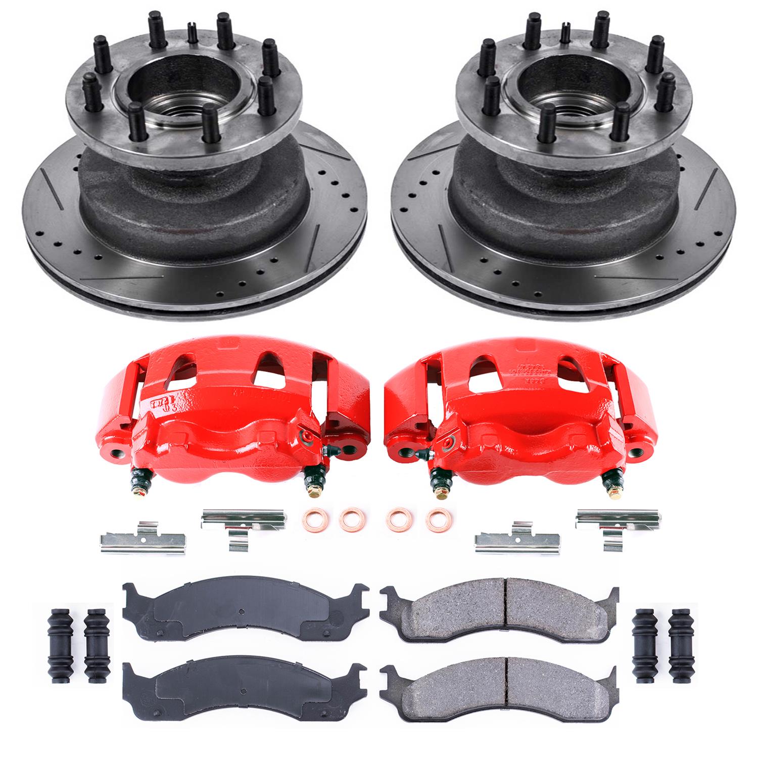 Power Stop 03-05 Ford E-350 Club Wagon Front Z23 Evolution Kit w/Cals (1x psbS4614, 1x psbZ23-655, 1x psbAR8542XL, 1x psbAR8542XR) thumbnail 6