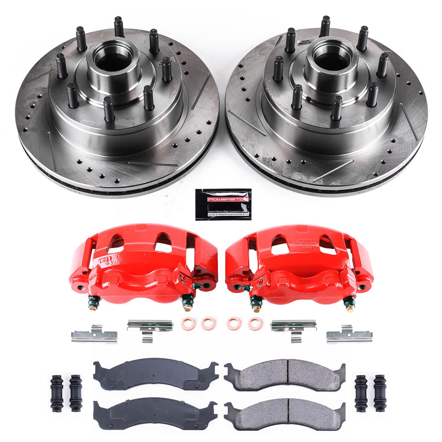 Power Stop 2007 Ford E-150 Front Z23 Evolution Kit w/Cals (1x psbS4614, 1x psbZ23-655, 1x psbAR8546XL, 1x psbAR8546XR) thumbnail 2
