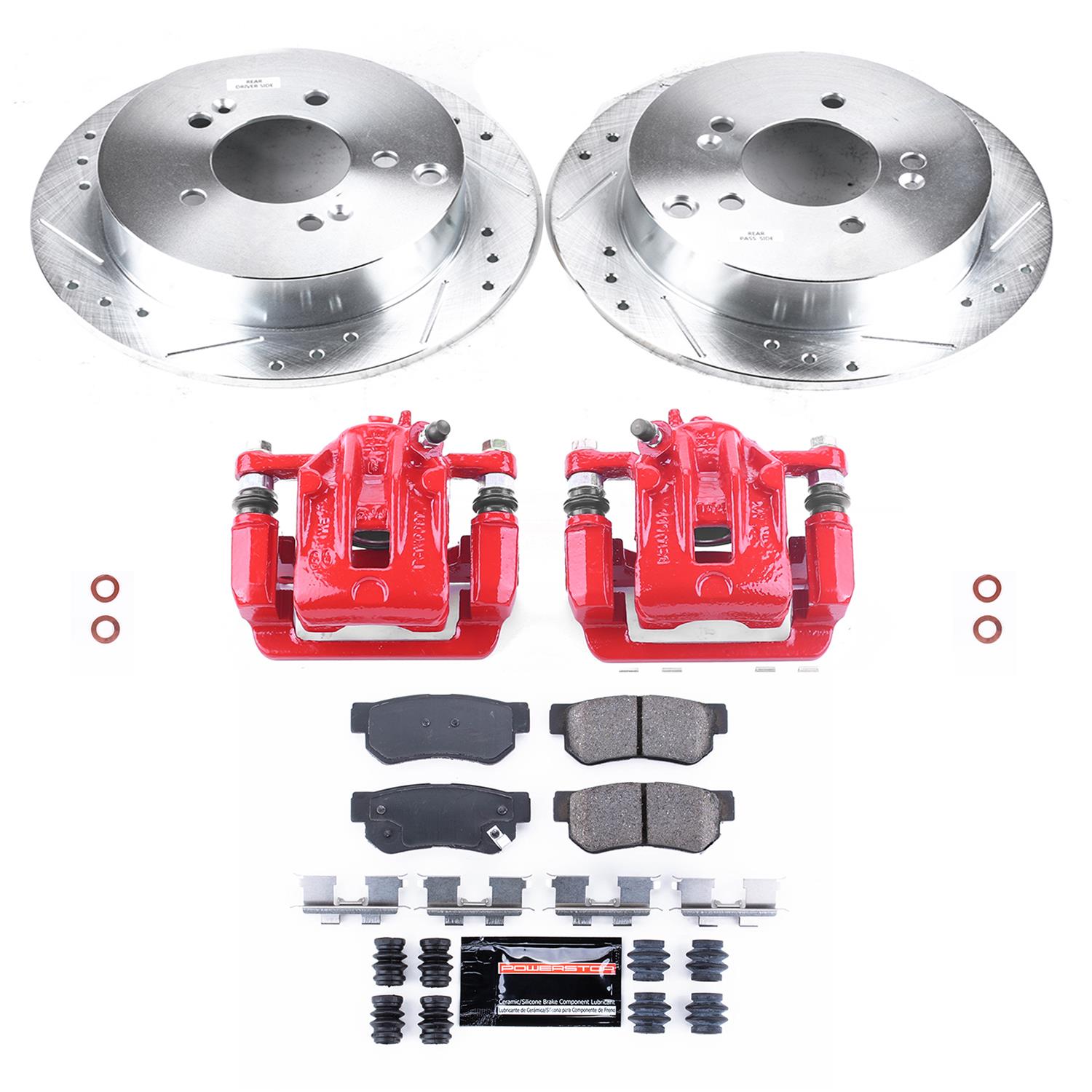 Power Stop 05-09 Hyundai Tucson Rear Z23 Evolution Sport Brake Kit w/Calipers (1x psbS3100, 1x psbK5213) thumbnail 7