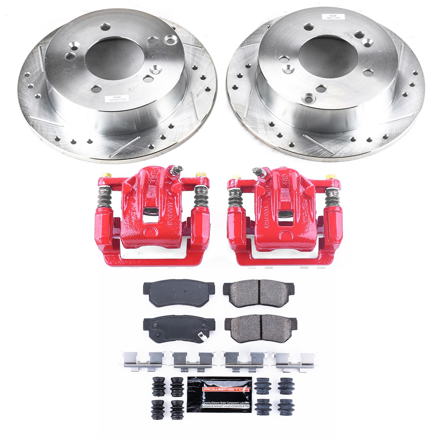 Power Stop 2001 Hyundai XG300 Rear Z23 Evolution Sport Brake Kit w/Calipers (1x psbK5214, 1x psbS2704) thumbnail 7