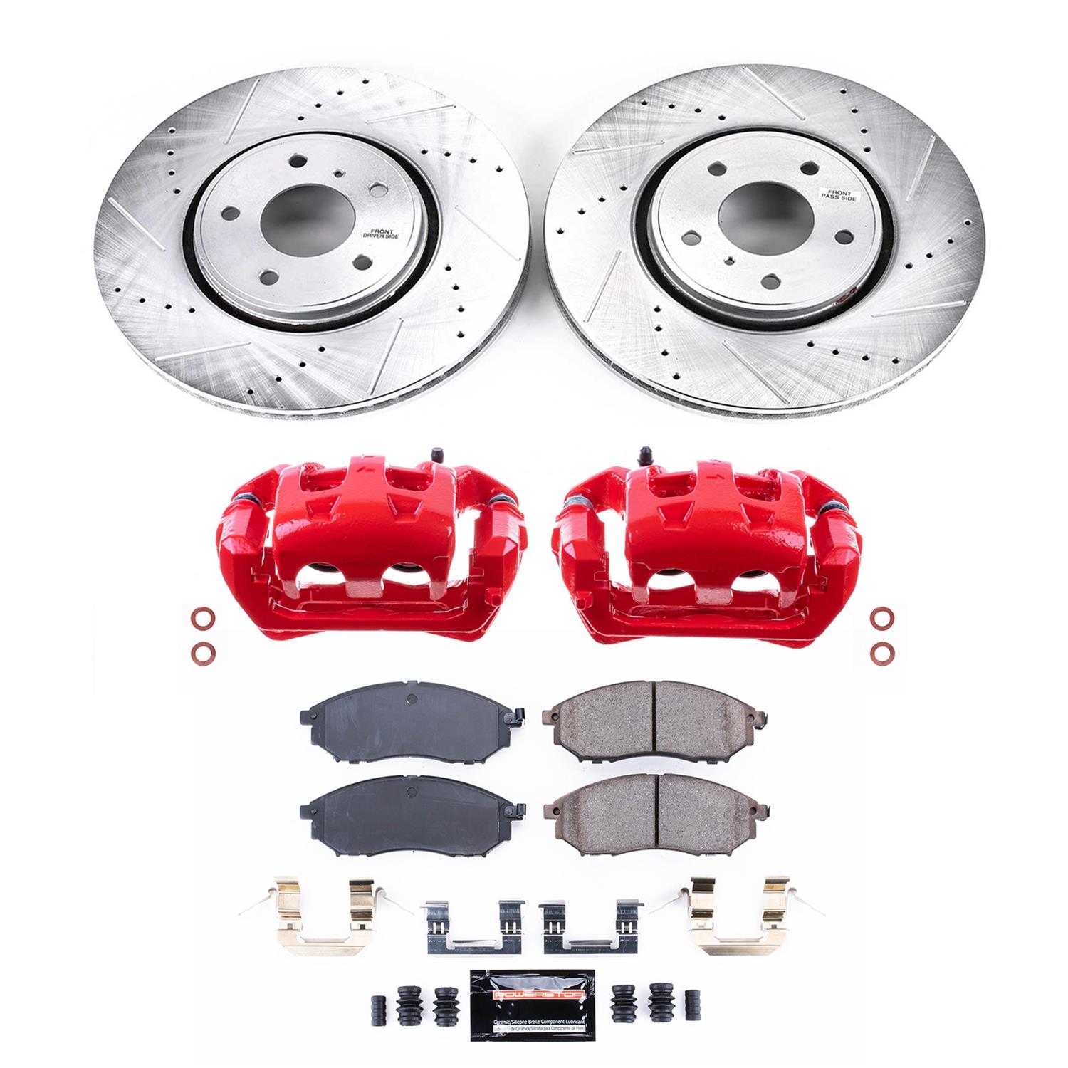Power Stop 2014 Infiniti QX70 Front Z23 Evolution Kit w/Cals (1x psbS3310, 1x psbK5263) thumbnail 7