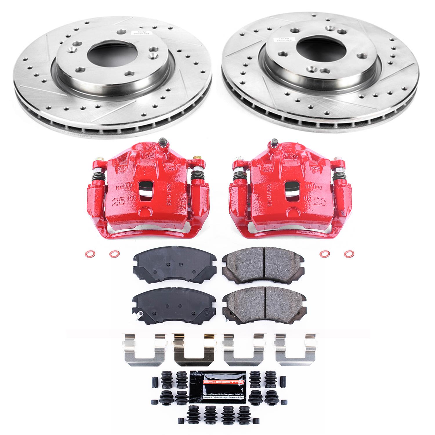 Power Stop 07-10 Hyundai Elantra Front Z23 Evolution Sport Brake Kit w/Calipers (1x psbS2998, 1x psbK5291) thumbnail 7