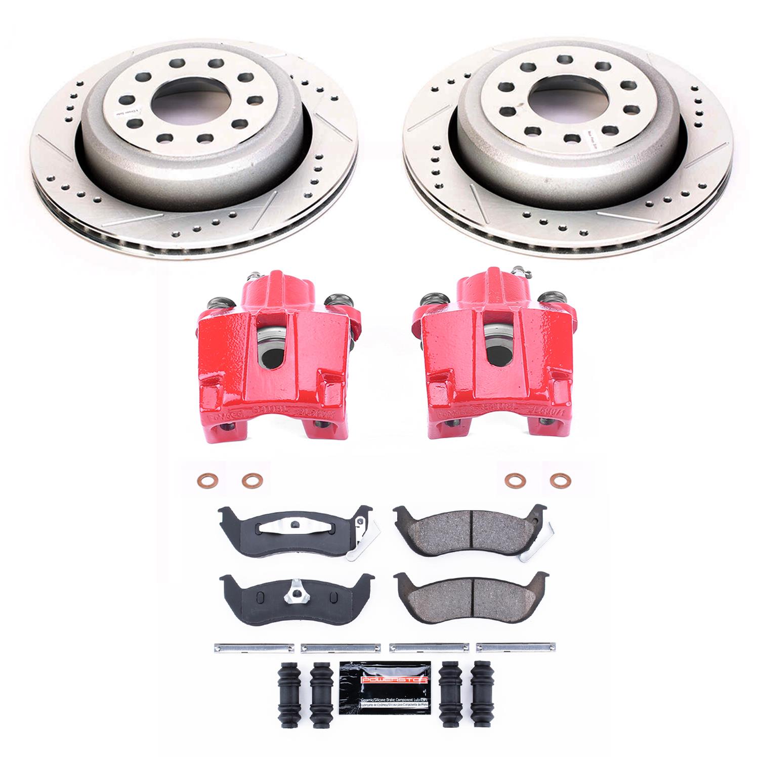 Power Stop 03-11 Lincoln Town Car Rear Z23 Evolution Sport Brake Kit w/Calipers (1x psbS4850, 1x psbK5293) thumbnail 2