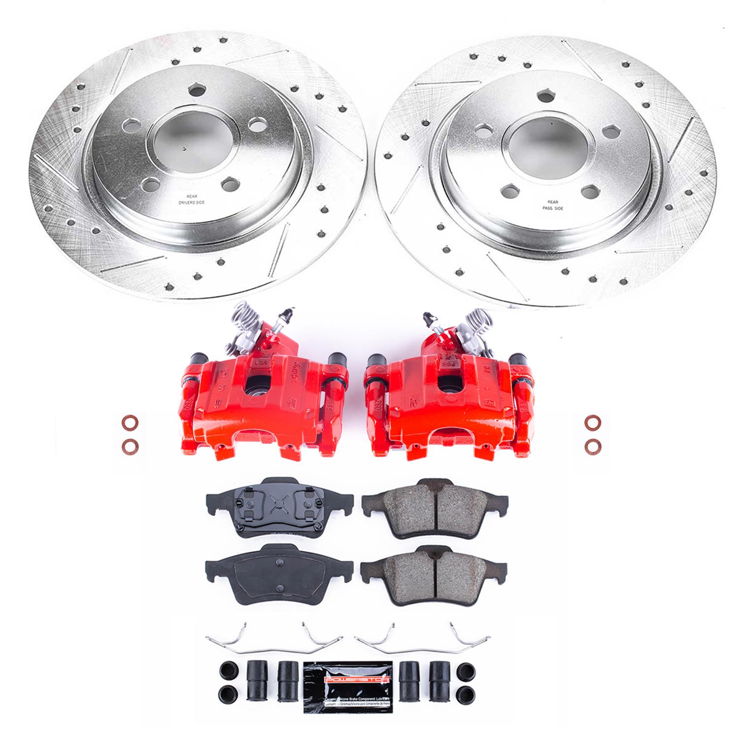 Power Stop 04-05 Volvo S40 Rear Z23 Evolution Sport Brake Kit w/Calipers (1x psbK5309, 1x psbS2954A) thumbnail 7