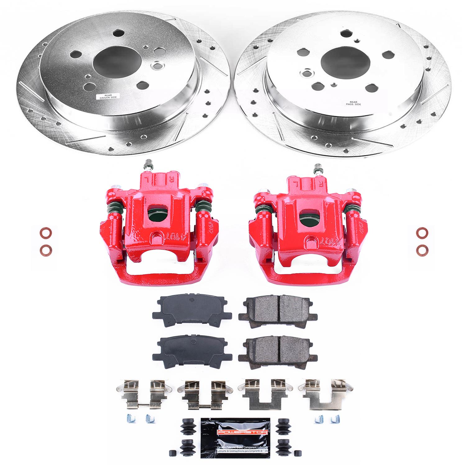 Power Stop 04-06 Lexus RX330 Rear Z23 Evolution Sport Brake Kit w/Calipers (1x psbK5333, 1x psbS2782) thumbnail 5