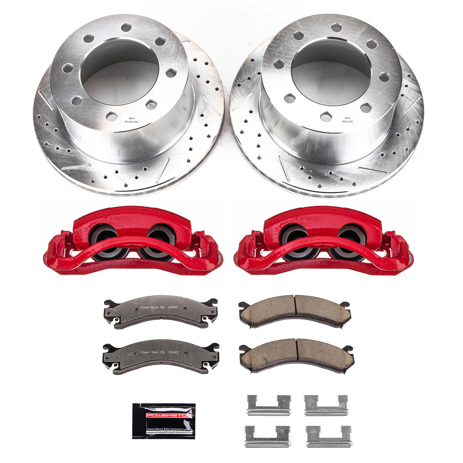 Power Stop 07-10 GMC Sierra 3500 HD Rear Z36 Truck&Tow Kit w/Cals (1x psbK5337-36, 1x psbS4814) thumbnail 9