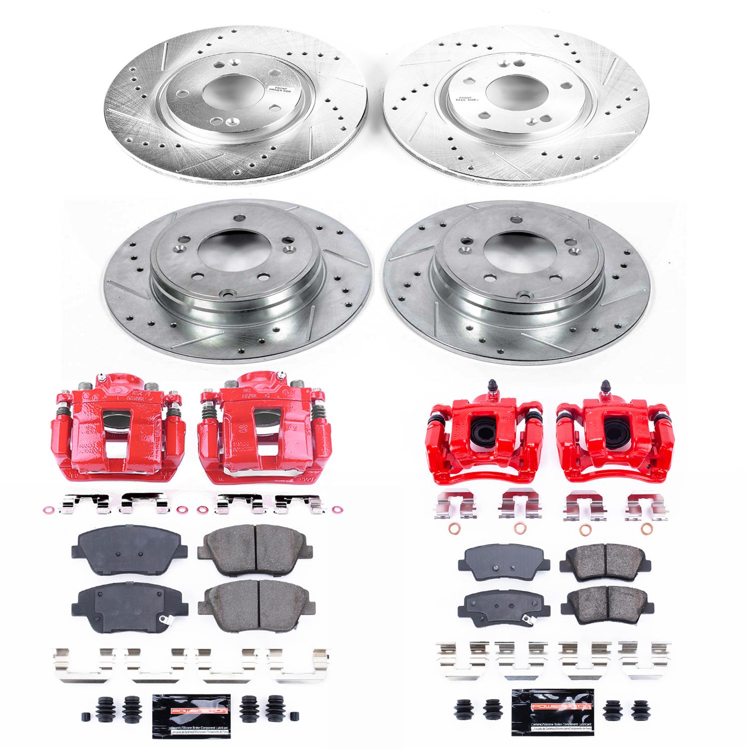 Power Stop 10-15 Hyundai Sonata Front & Rear Z23 Evolution Sport Brake Kit w/Calipers (1x psbK5381, 1x psbS6460, 1x psbS6456, 1x psbK5377) thumbnail 5