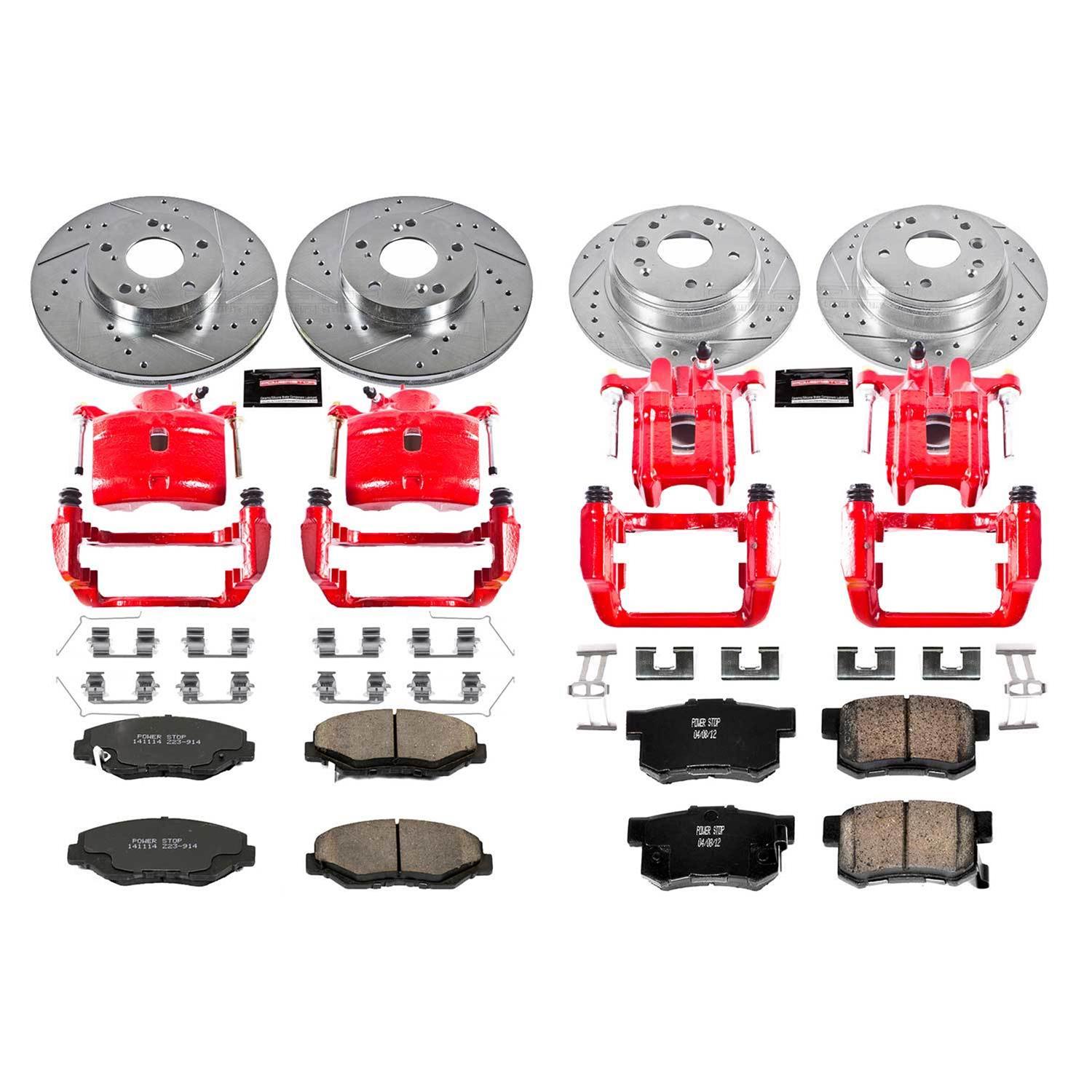 Power Stop 03-11 Honda Element Front & Rear Z23 Evolution Sport Brake Kit w/Calipers (1x psbS2588, 1x psbS2662, 1x psbK1043, 1x psbK5399) thumbnail 7