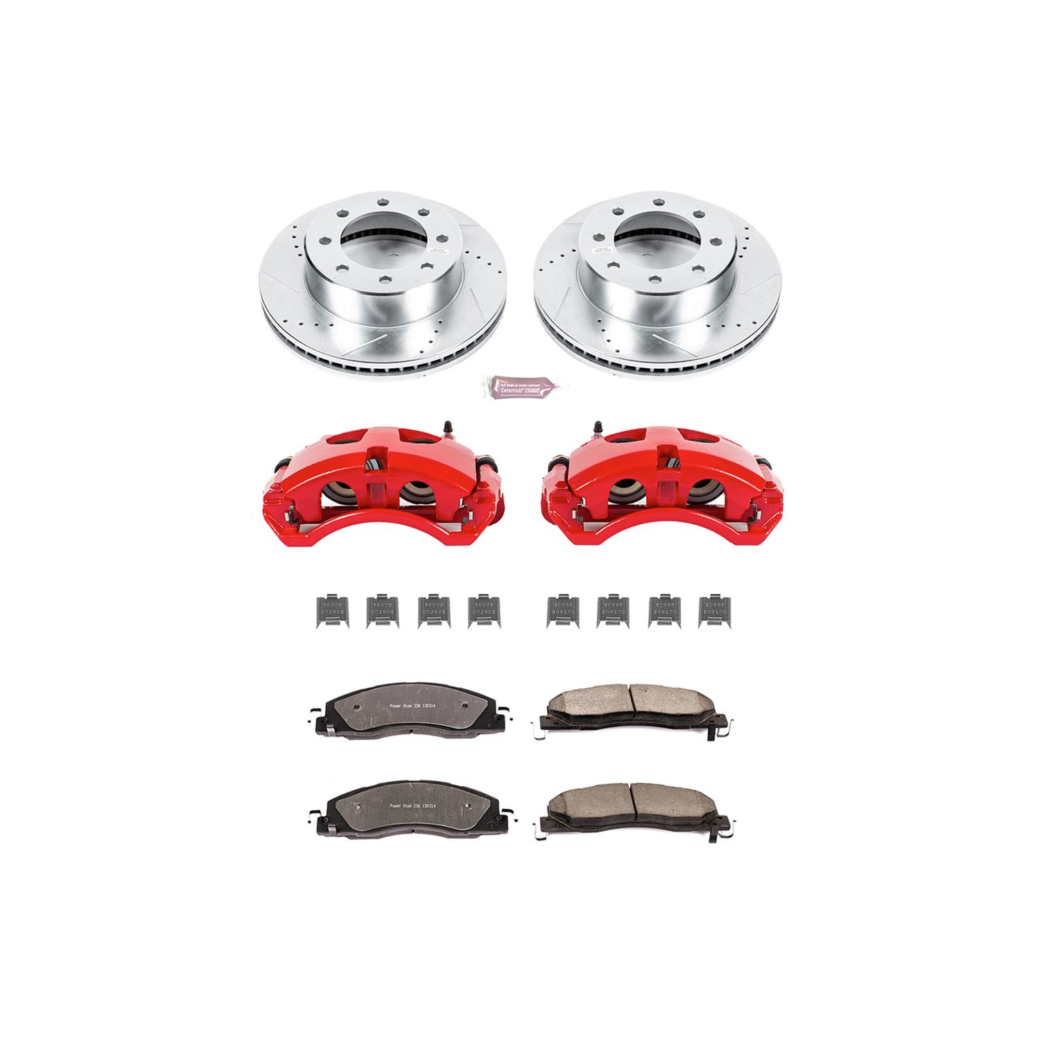 Power Stop KC5490-36 Rear Z36 Truck and Tow Brake Kit with Calipers