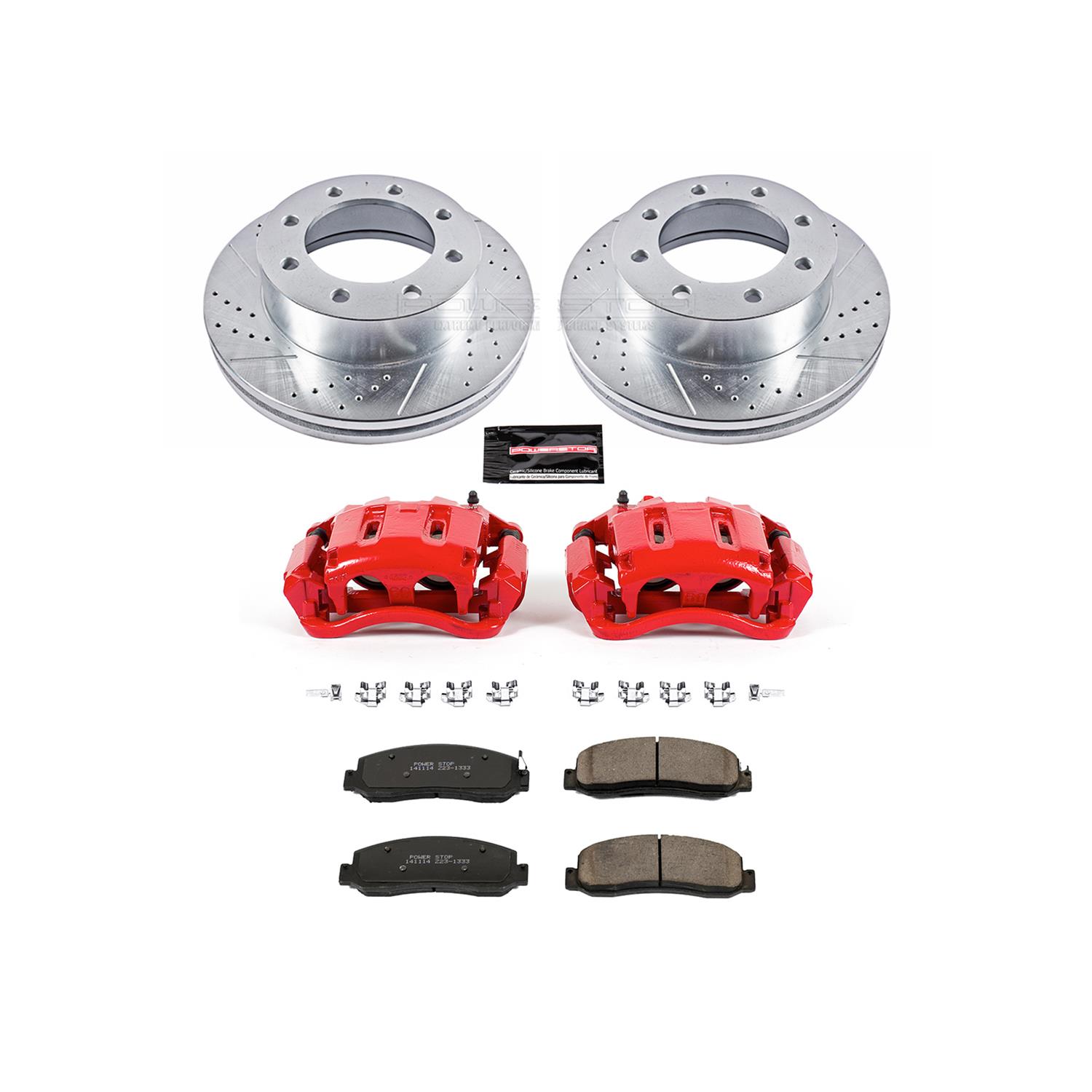 Power Stop 2011 Ford F-350 Super Duty Front Z23 Evolution Sport Brake Kit w/Calipers (1x psbZ23-1333, 1x psbS4996, 1x psbAR85107XL, 1x psbAR85107XR) thumbnail 6