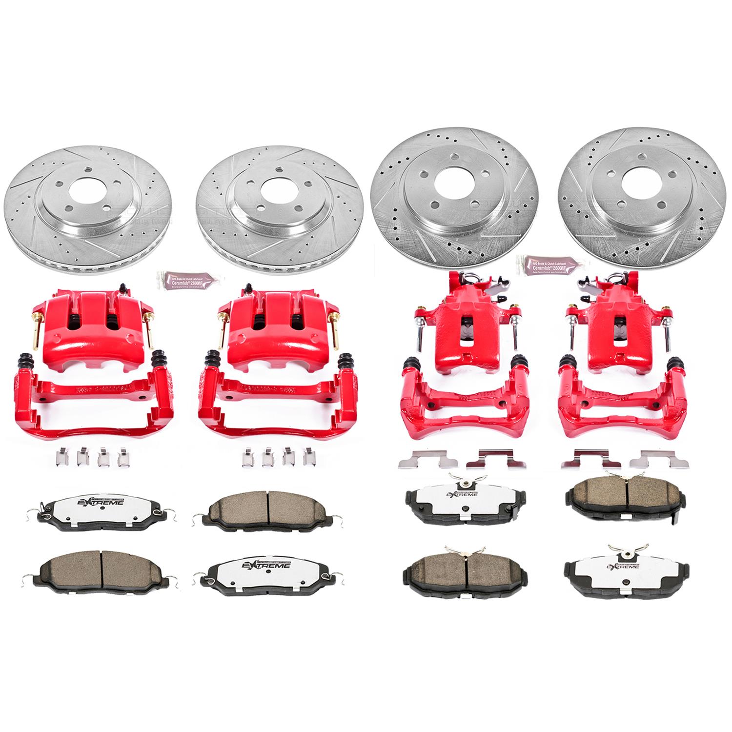 PowerStop Front & Rear Z26 Street Warrior Brake Kit | BMW 540i (2000–2003) (K946-26) main image 1