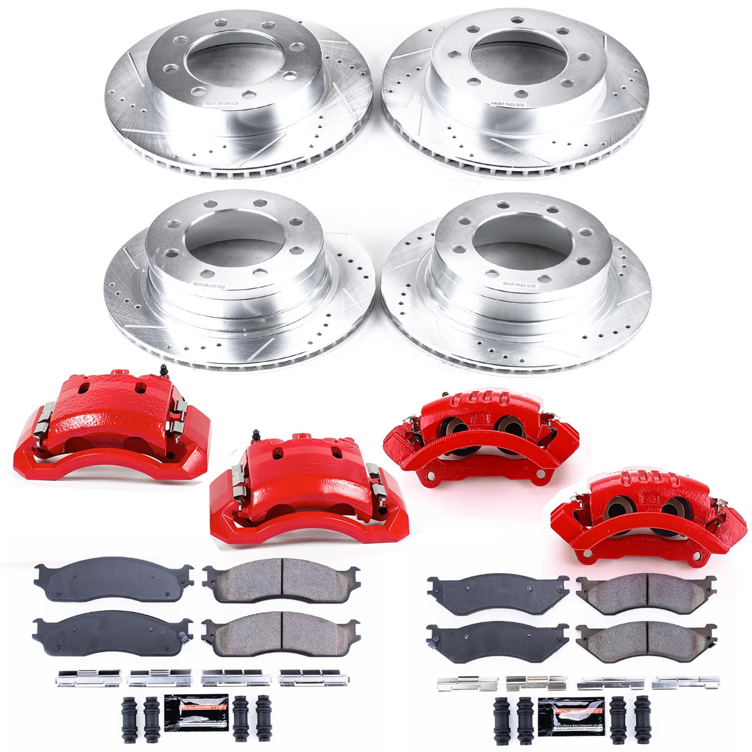 Power Stop 06-08 Dodge Ram 1500 Front & Rear Z23 Evolution Kit w/Calipers (Bundled Kit) thumbnail 3