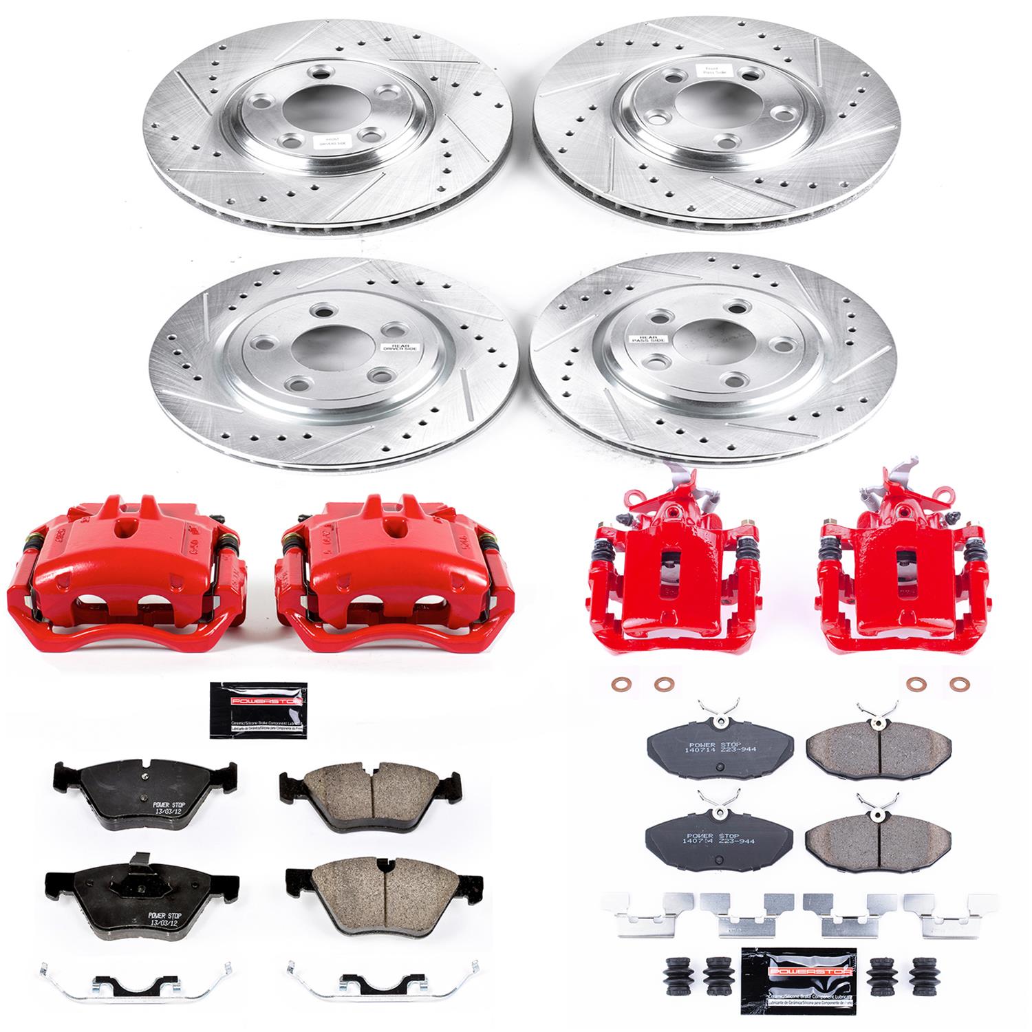 Power Stop 2005 Jaguar S-Type Front & Rear Z23 Evolution Sport Brake Kit w/Calipers (1x psbS4792, 1x psbS4852, 1x psbK3141, 1x psbK1349) thumbnail 2