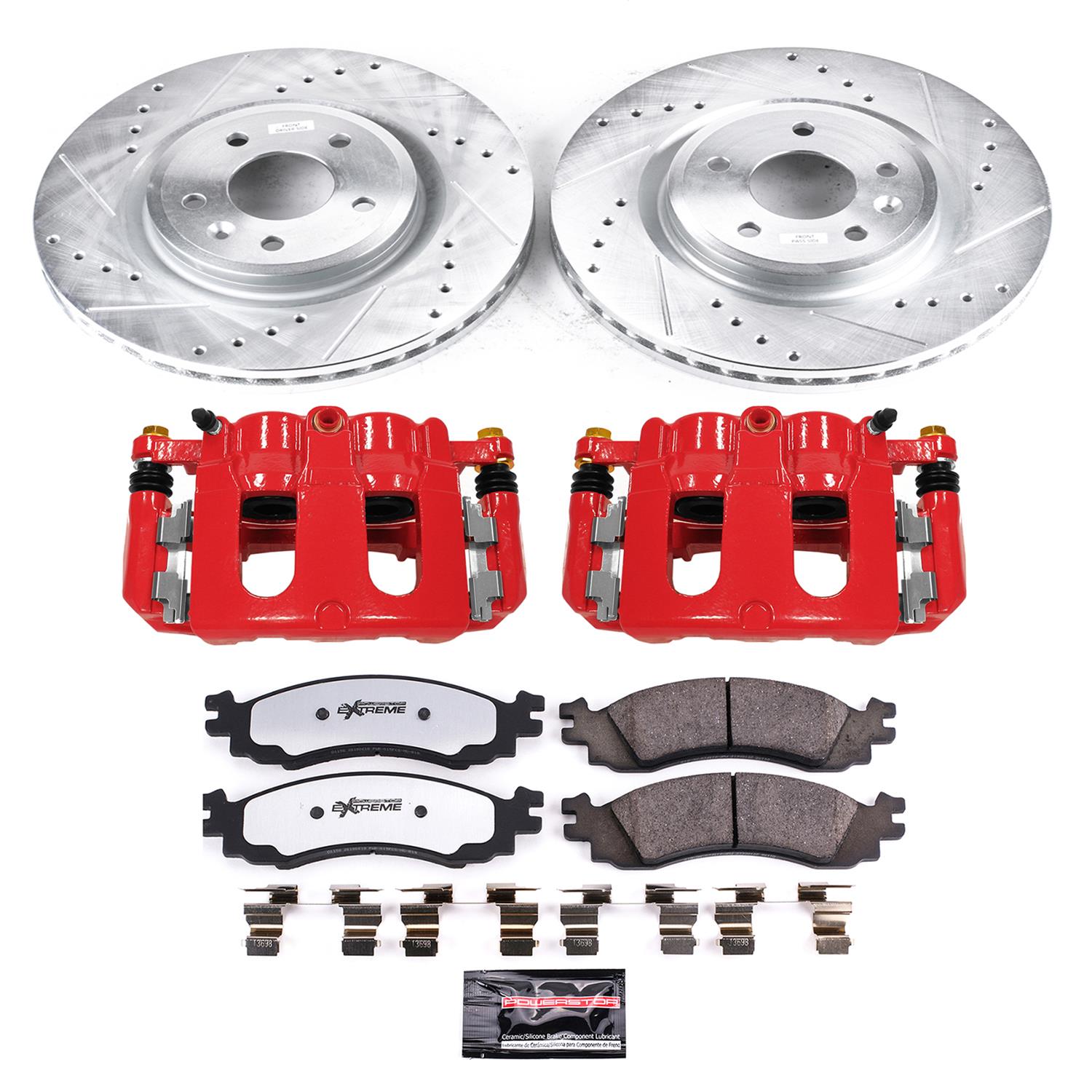 Power Stop 2010 Ford Taurus Front Z36 Truck & Tow Kit w/Cals (1x psbK5507-36, 1x psbS5214) thumbnail 3