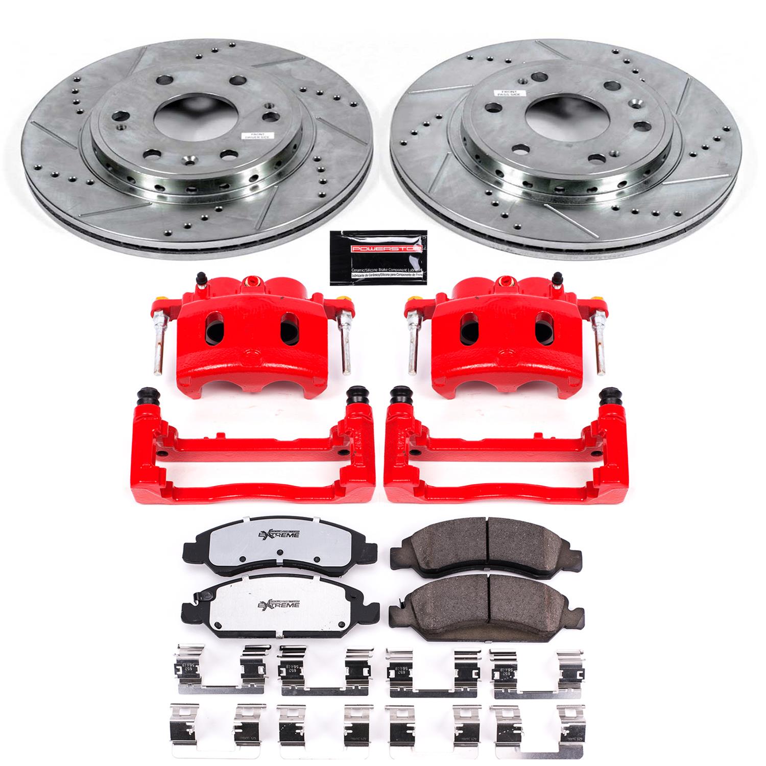 Power Stop 08-20 Chevrolet Tahoe Front Z36 Truck & Tow Kit w/Cals (1x psbK5519-36, 1x psbS4918A) thumbnail 9