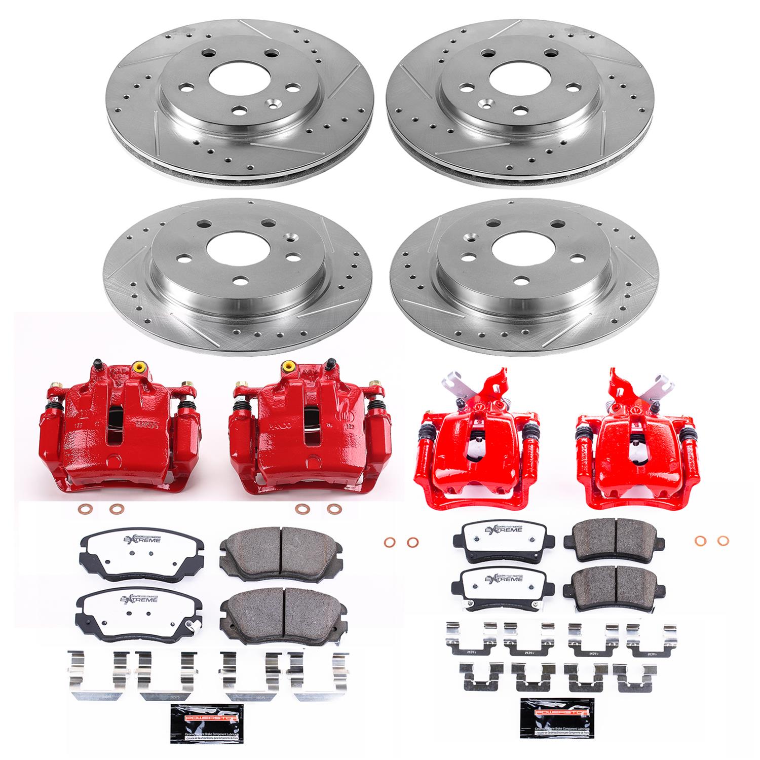 Power Stop 12-16 Buick LaCrosse Front & Rear Z26 Street Warrior Brake Kit w/Calipers (1x psbKC5522-26, 1x psbKC5531-26) thumbnail 5