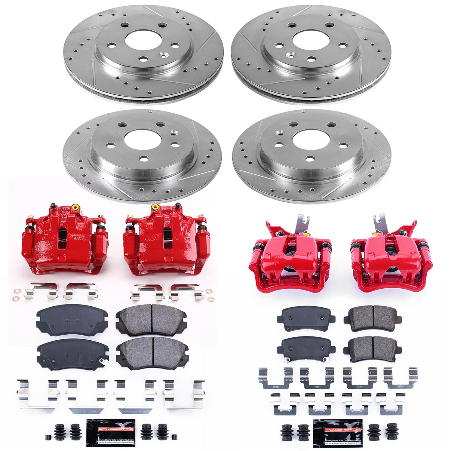 Power Stop 14-15 Chevrolet Malibu Front & Rear Z23 Evolution Sport Brake Kit w/Calipers (1x psbK5531, 1x psbK5522, 1x psbS5504, 1x psbS5270A) thumbnail 2