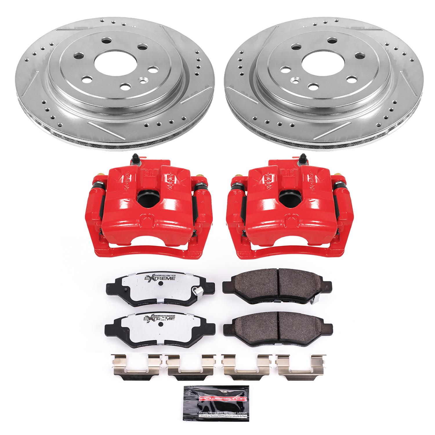 Power Stop 10-11 Cadillac SRX Rear Z26 Street Warrior Brake Kit w/Calipers thumbnail 3