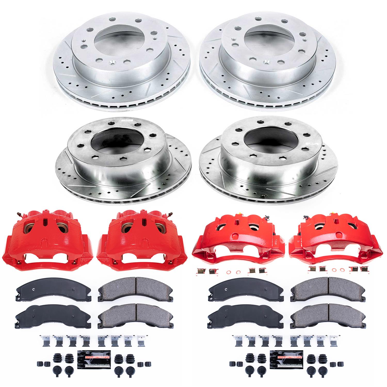 Power Stop 2011 Chevrolet Silverado 3500 HD Front & Rear Z23 Evolution Kit w/Cals (Bundled Kit) thumbnail 9