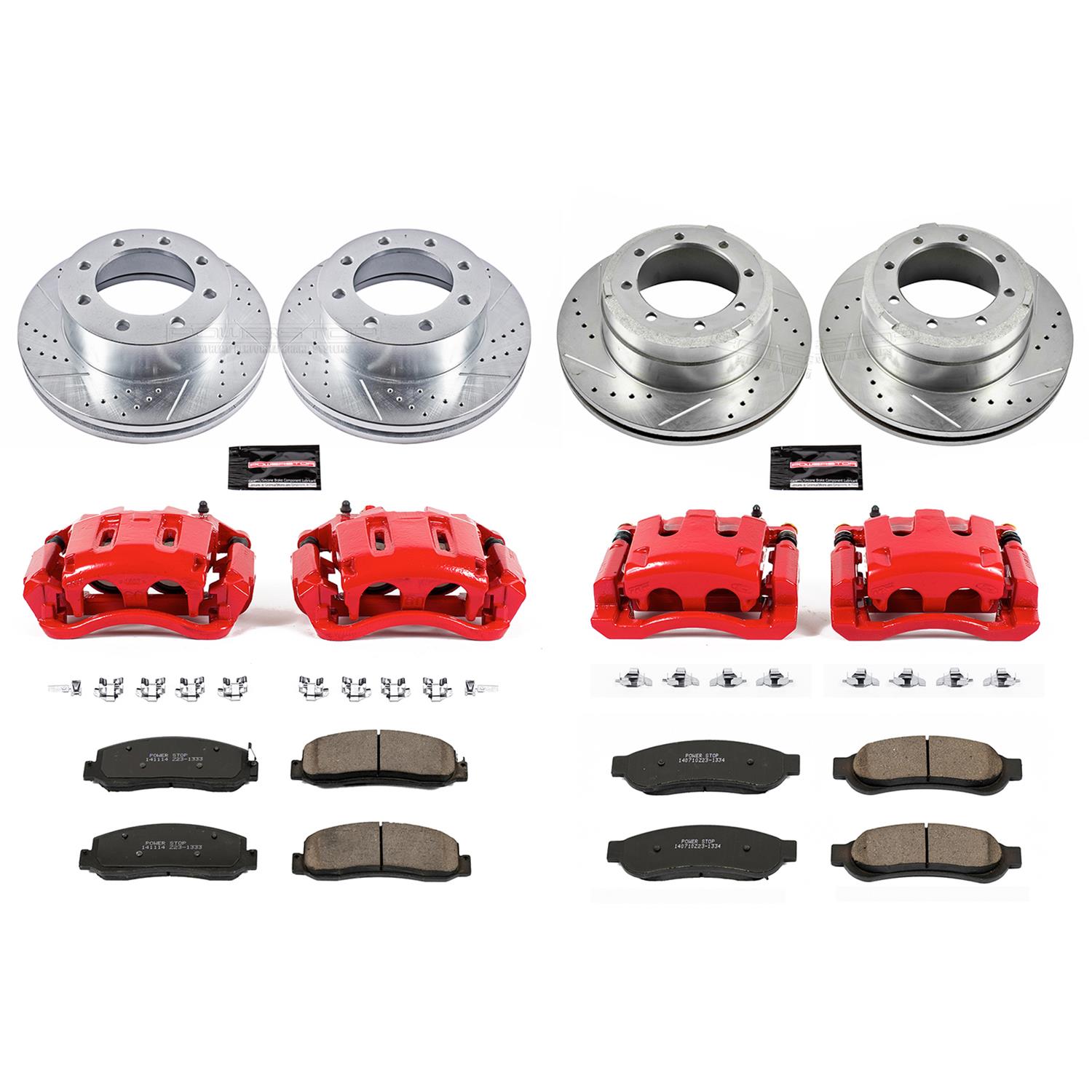 Power Stop 2011 Ford F-350 Super Duty Front & Rear Z23 Evolution Kit w/Calipers (Bundled Kit) thumbnail 4
