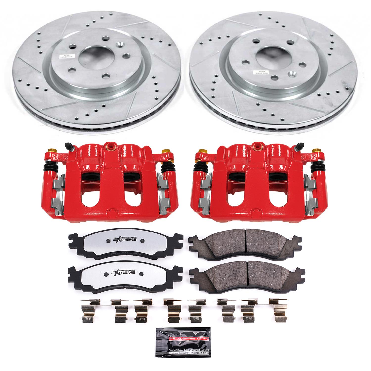 Power Stop 11-12 Ford Taurus Front Z36 Truck & Tow Kit w/Cals (1x psbS5214, 1x psbK5581-36) thumbnail 9
