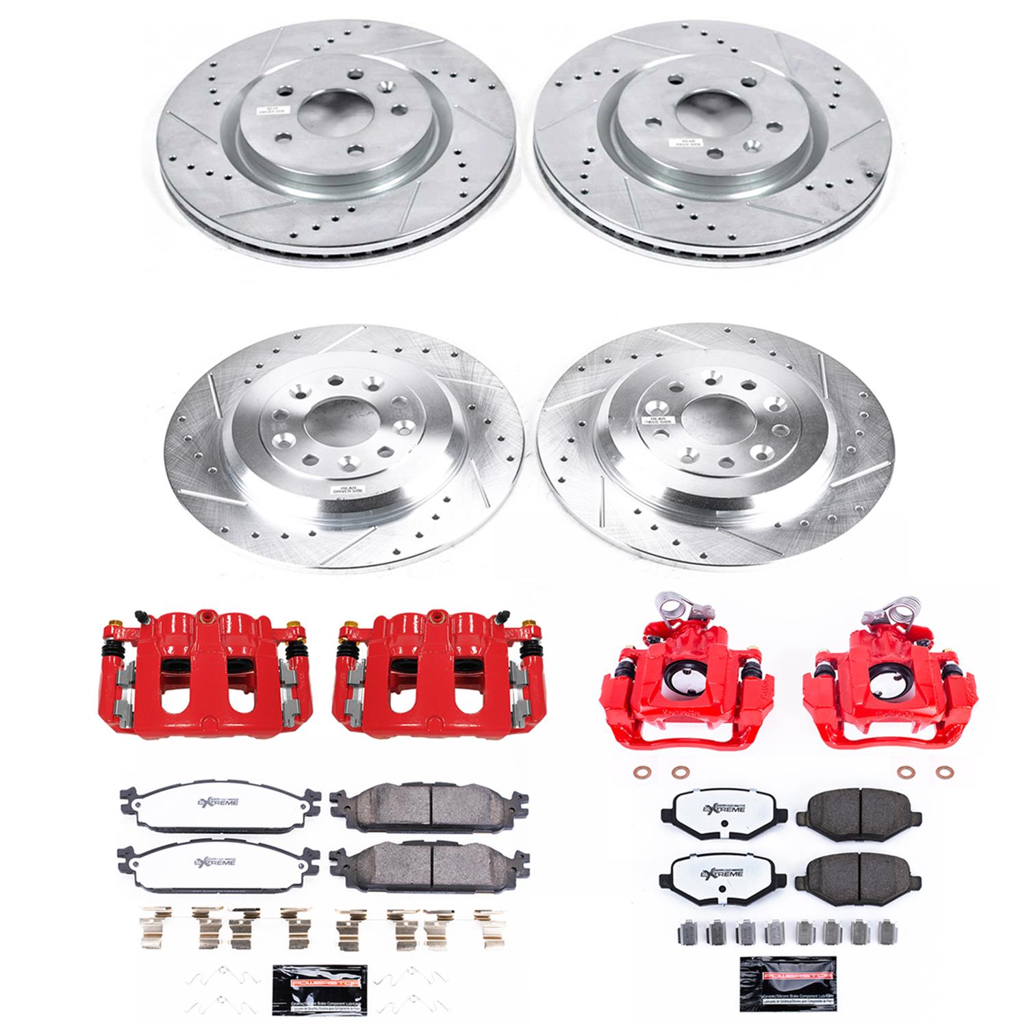 Power Stop 11-12 Lincoln MKS Front & Rear Z36 Truck & Tow Kit w/Calipers (1x psbS5214, 1x psbK5583-36, 1x psbK4744-36, 1x psbS5212) thumbnail 3