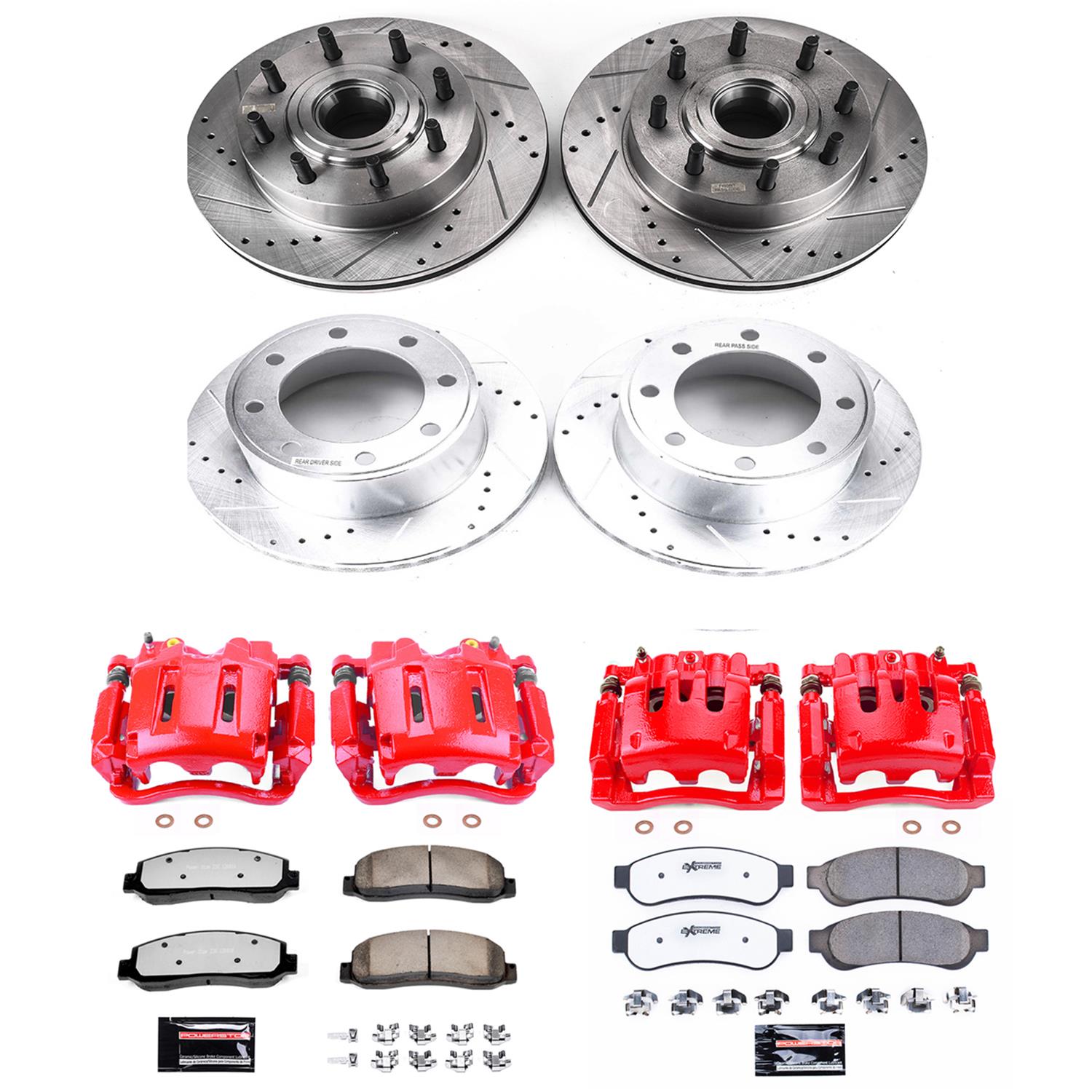 Power Stop 2010 Ford F-350 Super Duty Front & Rear Z36 Truck & Tow Kit w/Calipers (Bundled Kit) thumbnail 3