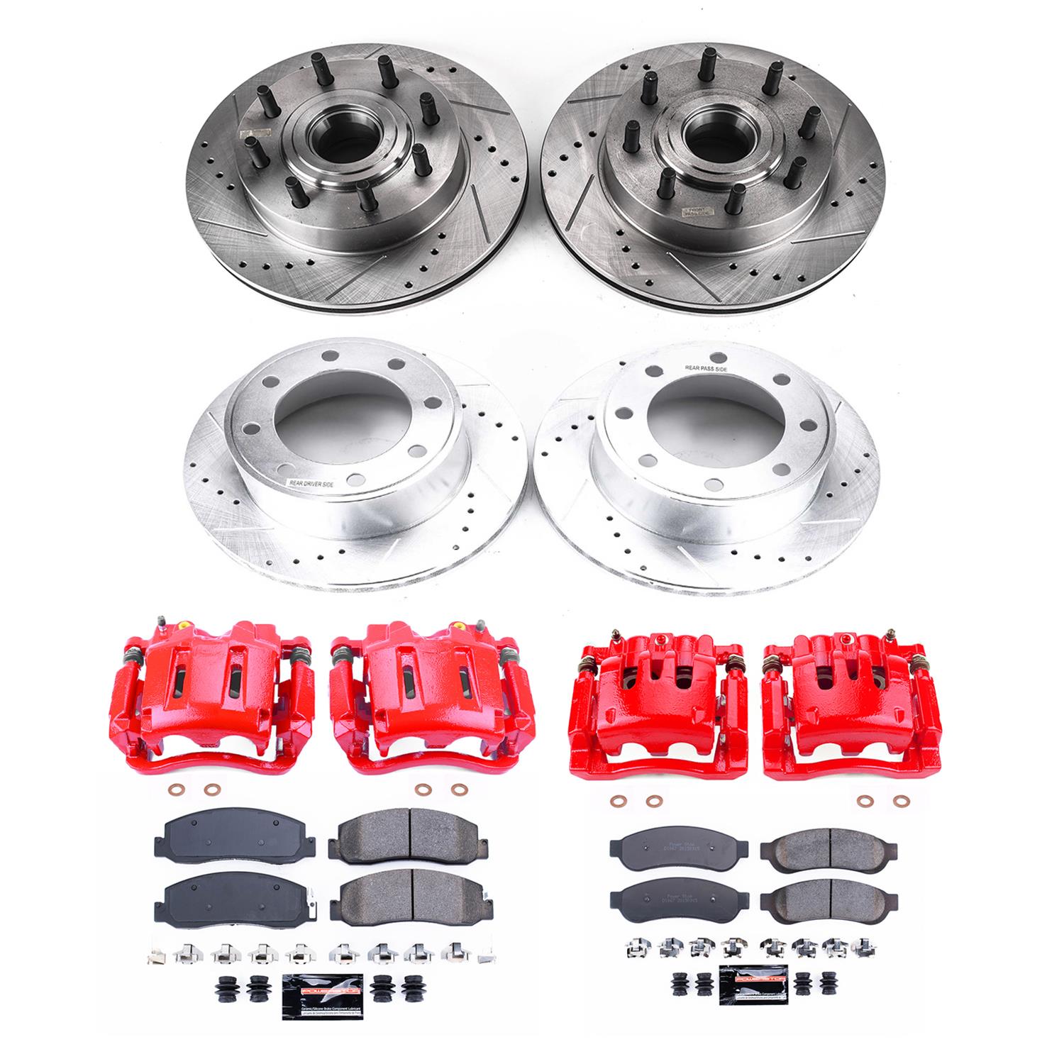 Power Stop 09-10 Ford F-250 Super Duty Front & Rear Z23 Evolution Kit w/Calipers (Bundled Kit) thumbnail 7