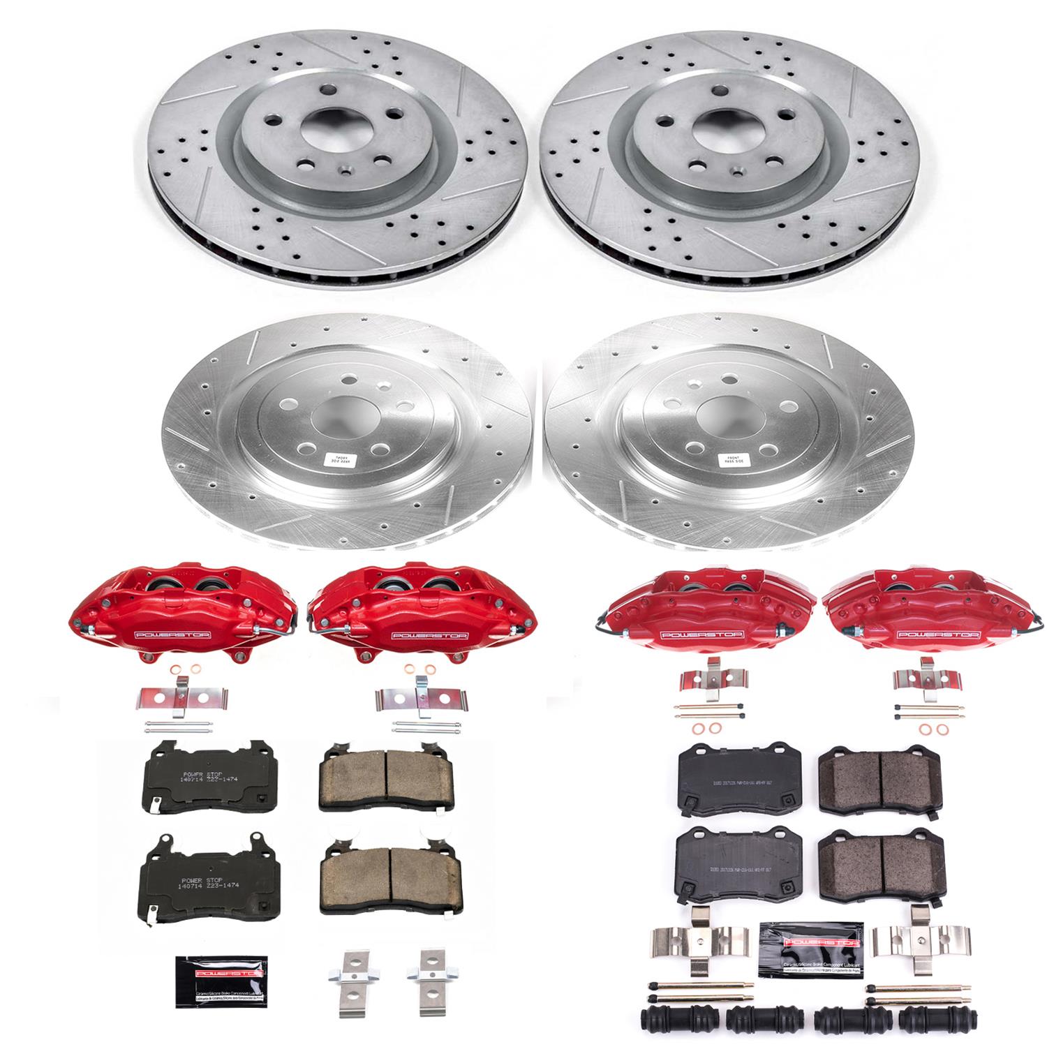 PowerStop Front & Rear Z23 Evolution Kit w/Calipers | 2016 Acura ILX (KC7283) main image 0
