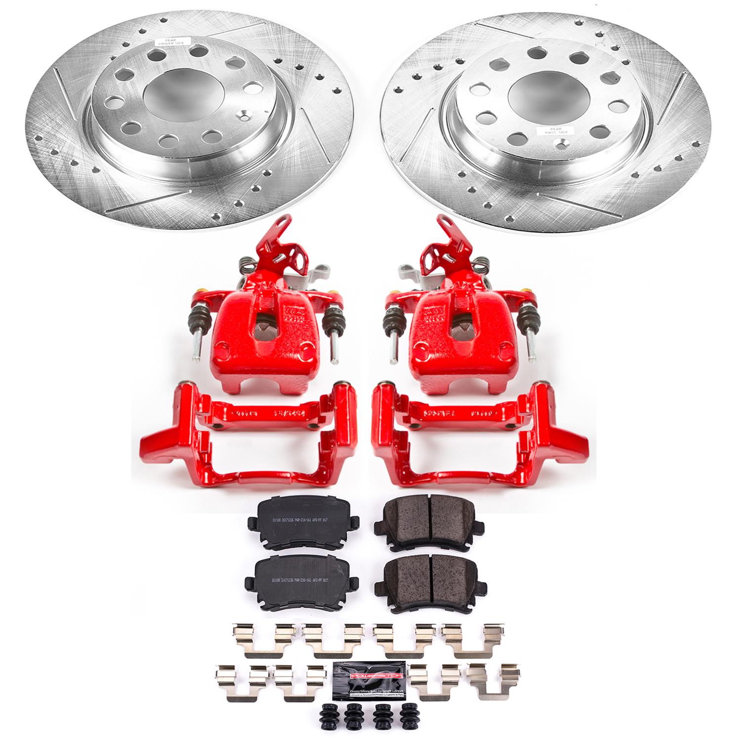 Power Stop 2010 Volkswagen Golf Rear Z23 Evolution Sport Brake Kit w/Calipers (1x psbK5666, 1x psbS2976) thumbnail 2