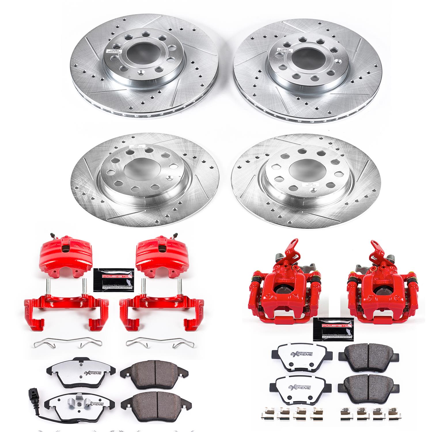 Power Stop 2012 Volkswagen Beetle Front & Rear Z26 Street Warrior Brake Kit w/Calipers (1x psbKC4623-26, 1x psbKC5667-26) thumbnail 6