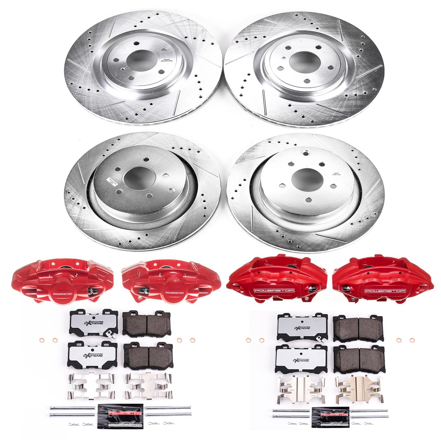 Power Stop 2014 INFINITI QX70 Front and Rear Z26 Street Kit w/Cals (1x psbS6182, 1x psbK2915-26, 1x psbK5861-26, 1x psbS6232) thumbnail 5