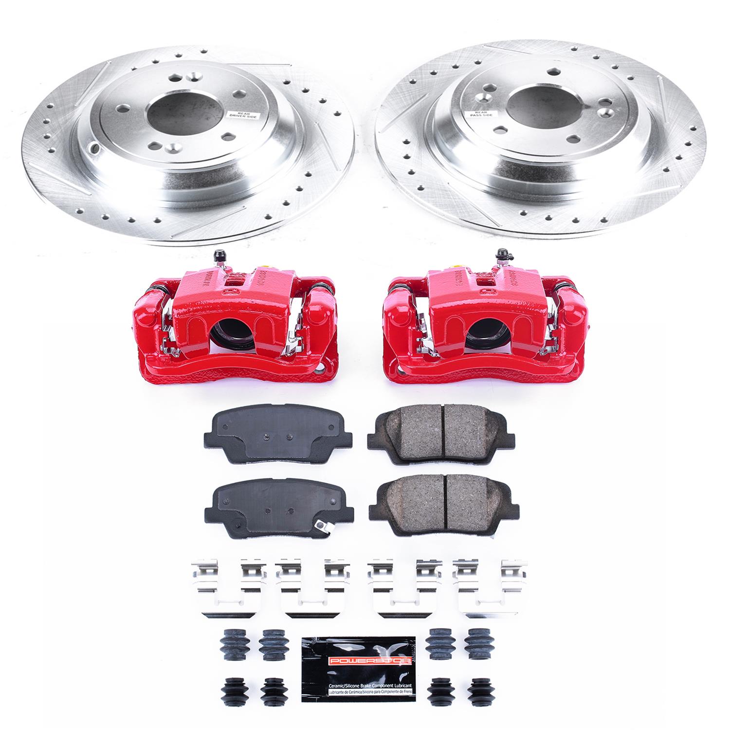 Power Stop 2009 Hyundai Genesis Rear Z23 Evolution Sport Brake Kit w/Calipers (1x psbK5847, 1x psbS6152) thumbnail 7