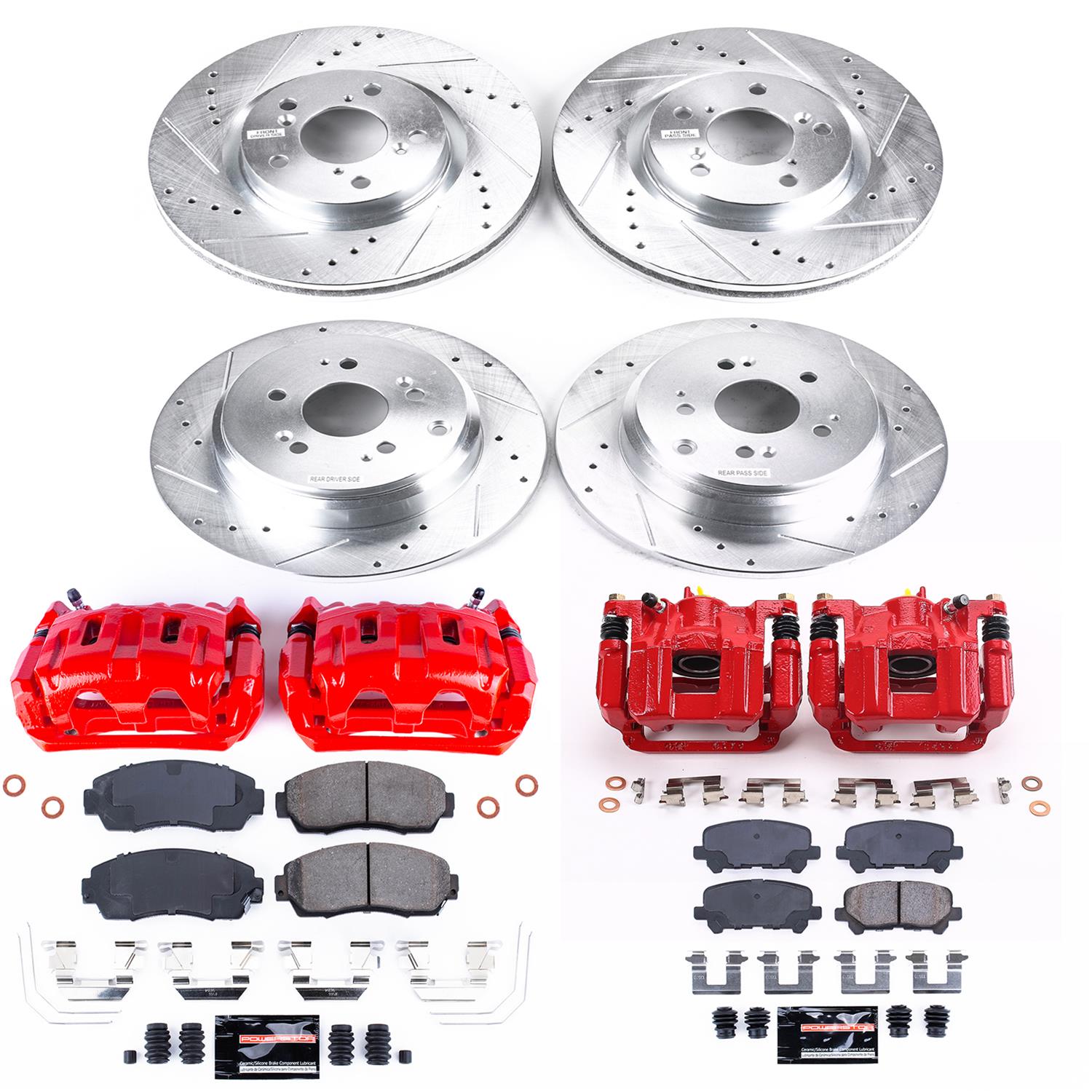 Power Stop 11-14 Honda Odyssey Front & Rear Z23 Evolution Sport Brake Kit w/Calipers (1x psbK5857, 1x psbK4685, 1x psbS6446, 1x psbS6448) thumbnail 4