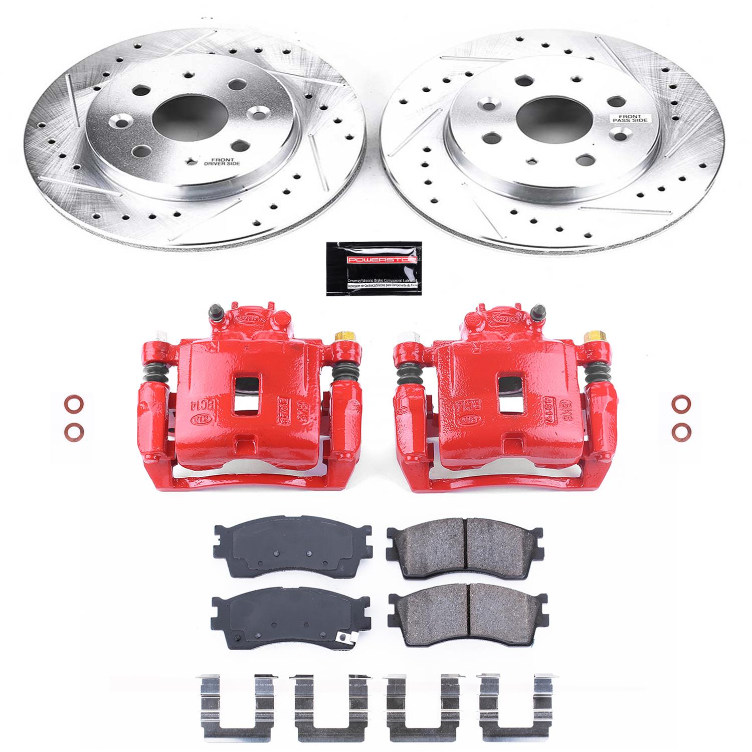 Power Stop 03-05 Kia Rio Front Z23 Evolution Sport Brake Kit w/Calipers (1x psbK5902, 1x psbS2918) thumbnail 5