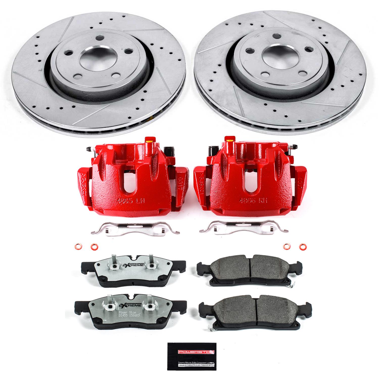 Power Stop 11-12 Jeep Gr& Cherokee Front Z26 Street Kit w/Cals (1x psbS5296A, 1x psbK5954-26) thumbnail 9