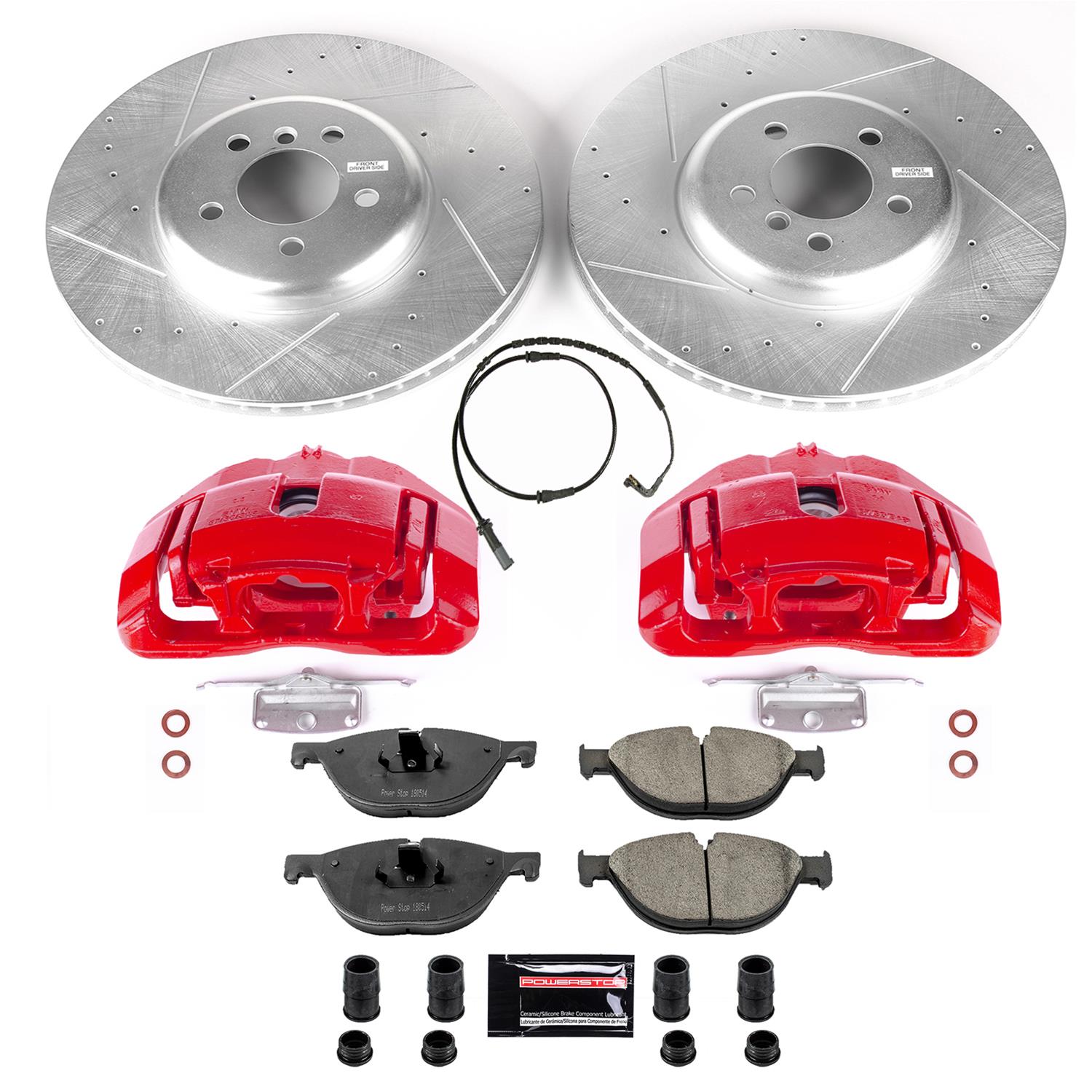 Power Stop 2009 BMW 750Li Front Z23 Evolution Kit w/Cals (1x psbSW-1452, 1x psbS6078, 1x psbZ23-1409, 1x psbEBR1219XR, 1x psbEBR1220XL) thumbnail 5
