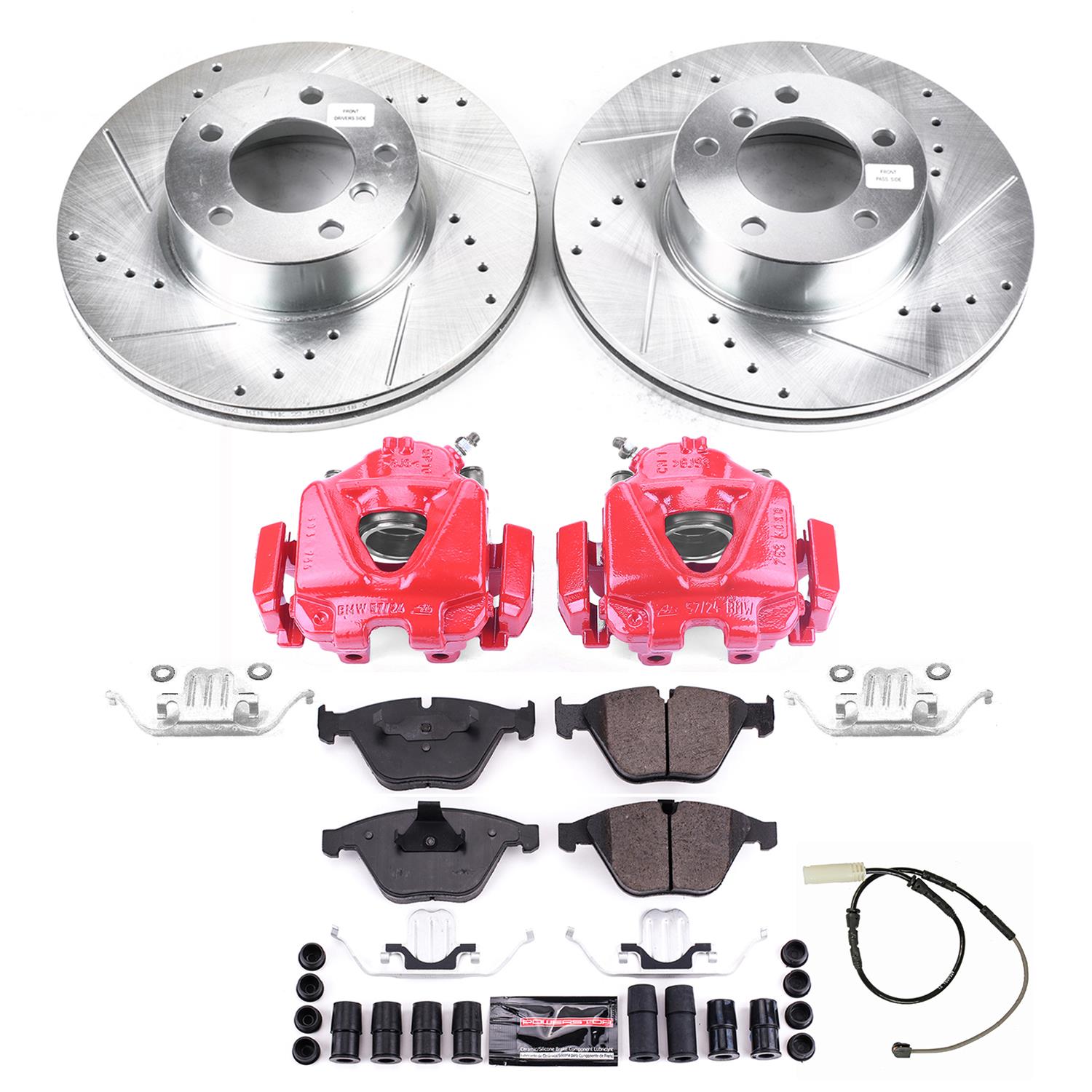 Power Stop 11-13 BMW 328i Front Z23 Evolution Kit W/Cals (1x psbS3360, 1x psbK8823) thumbnail 5